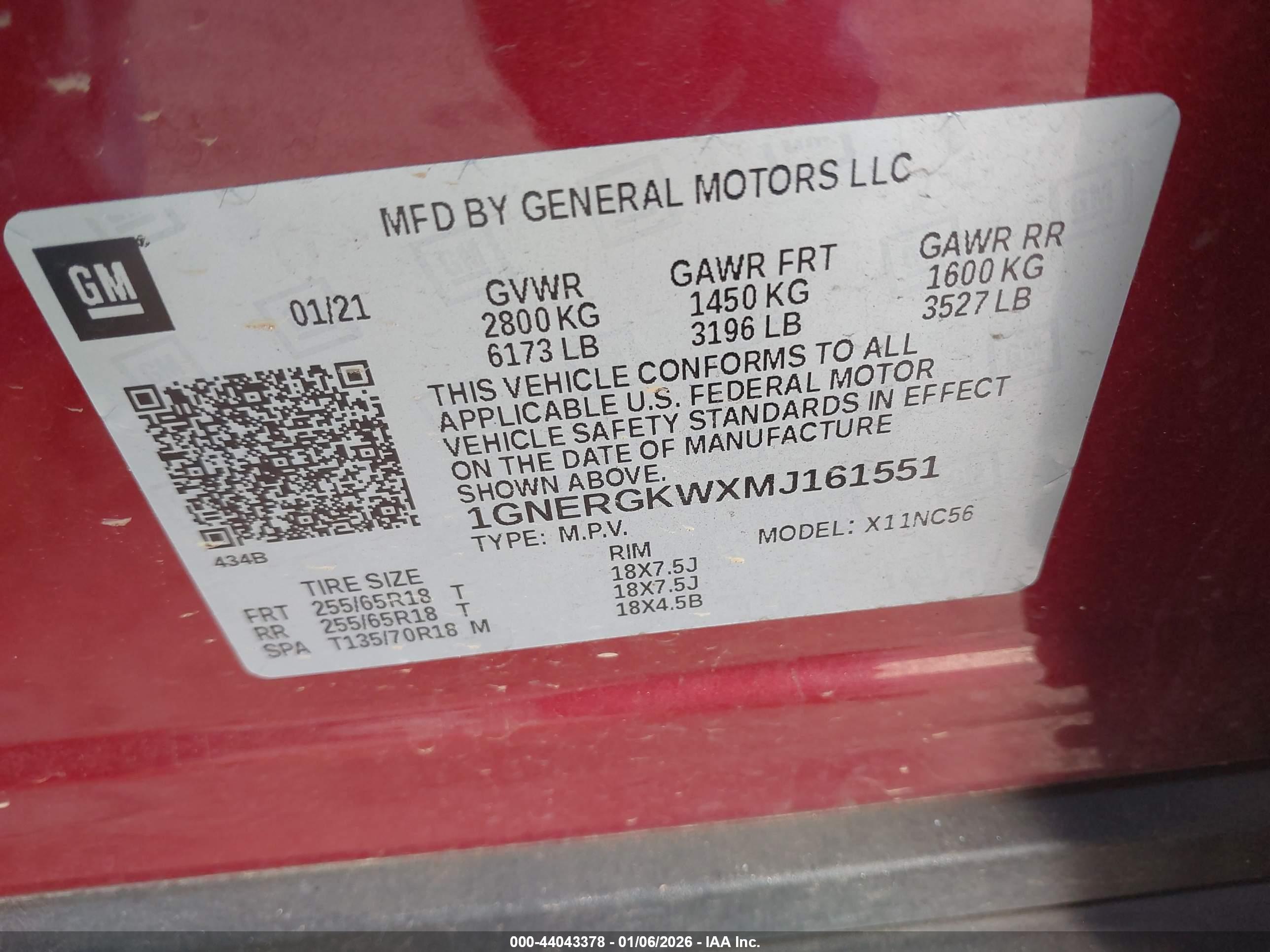 CHEVROLET TRAVERSE image 9