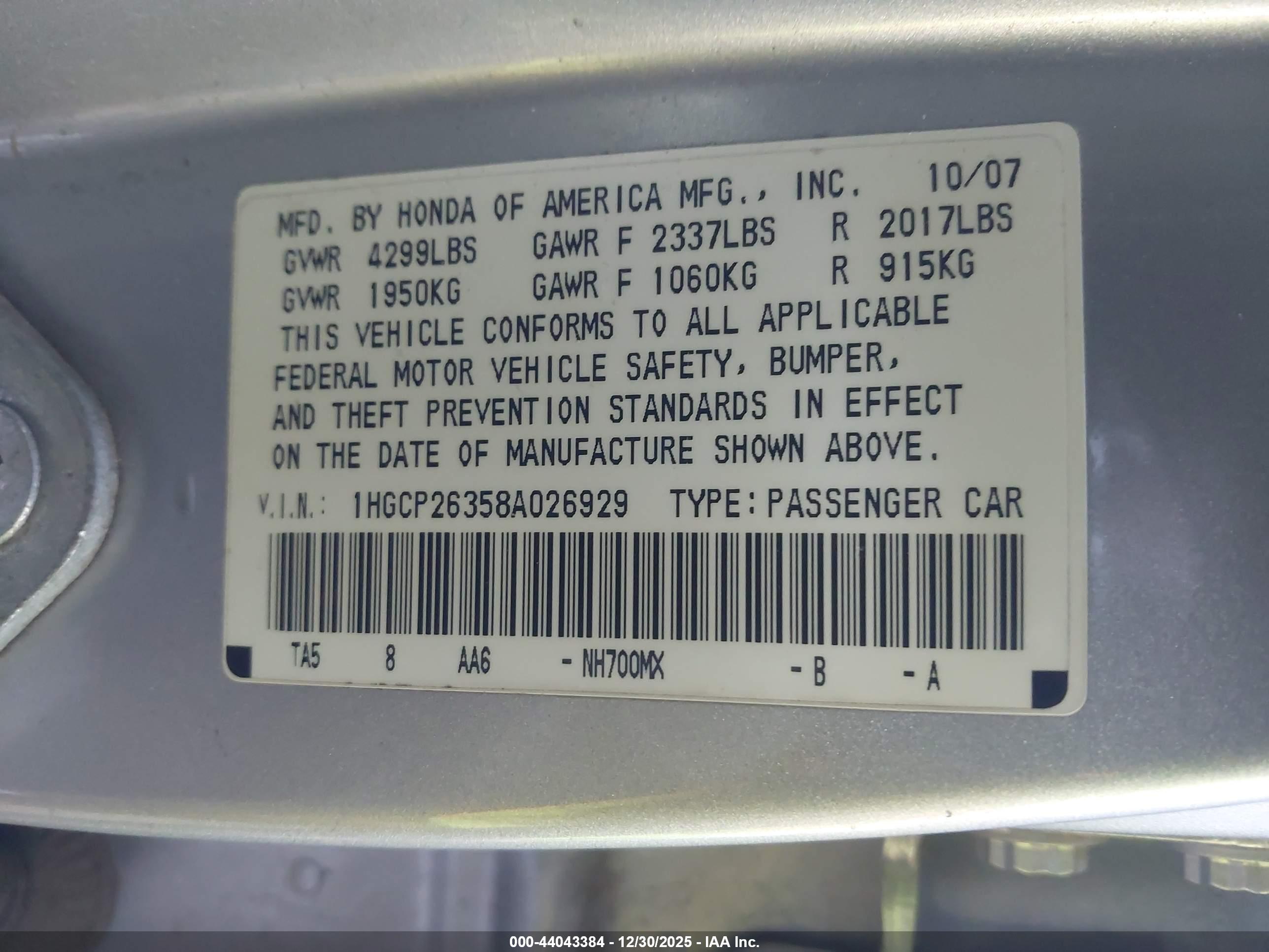 HONDA ACCORD image 9