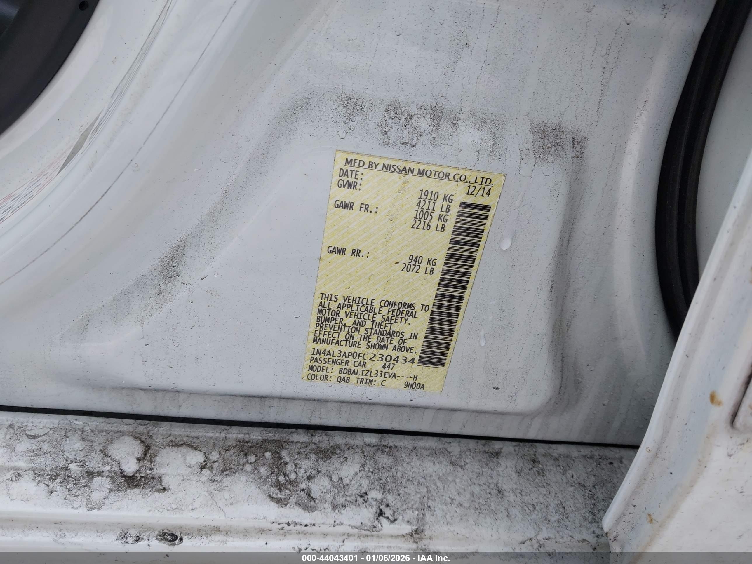 NISSAN ALTIMA image 9