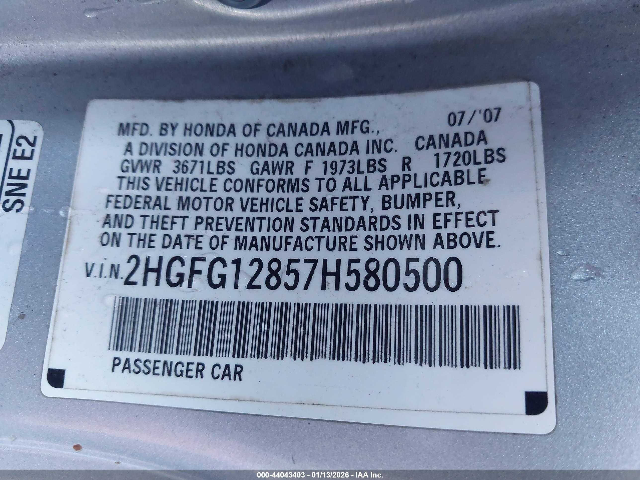 HONDA CIVIC image 9