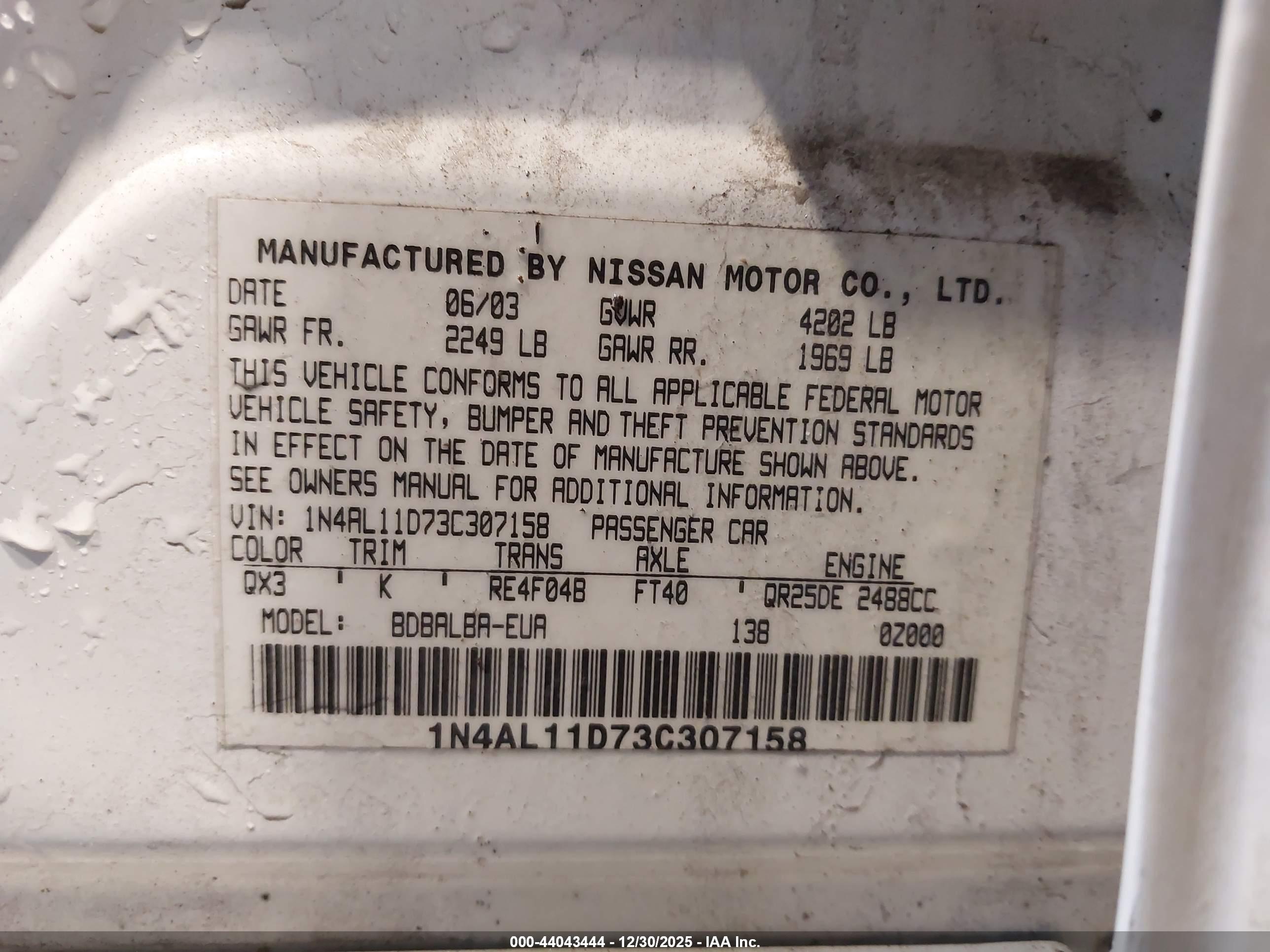 NISSAN ALTIMA image 9