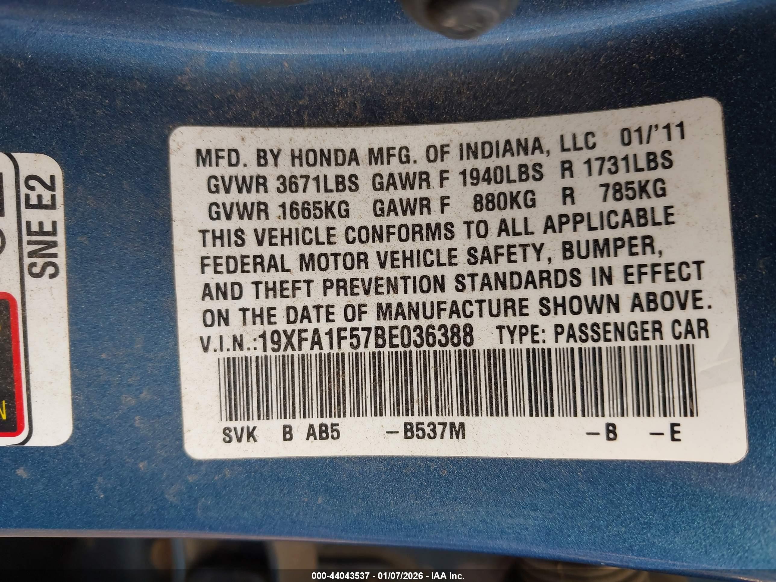 HONDA CIVIC image 9