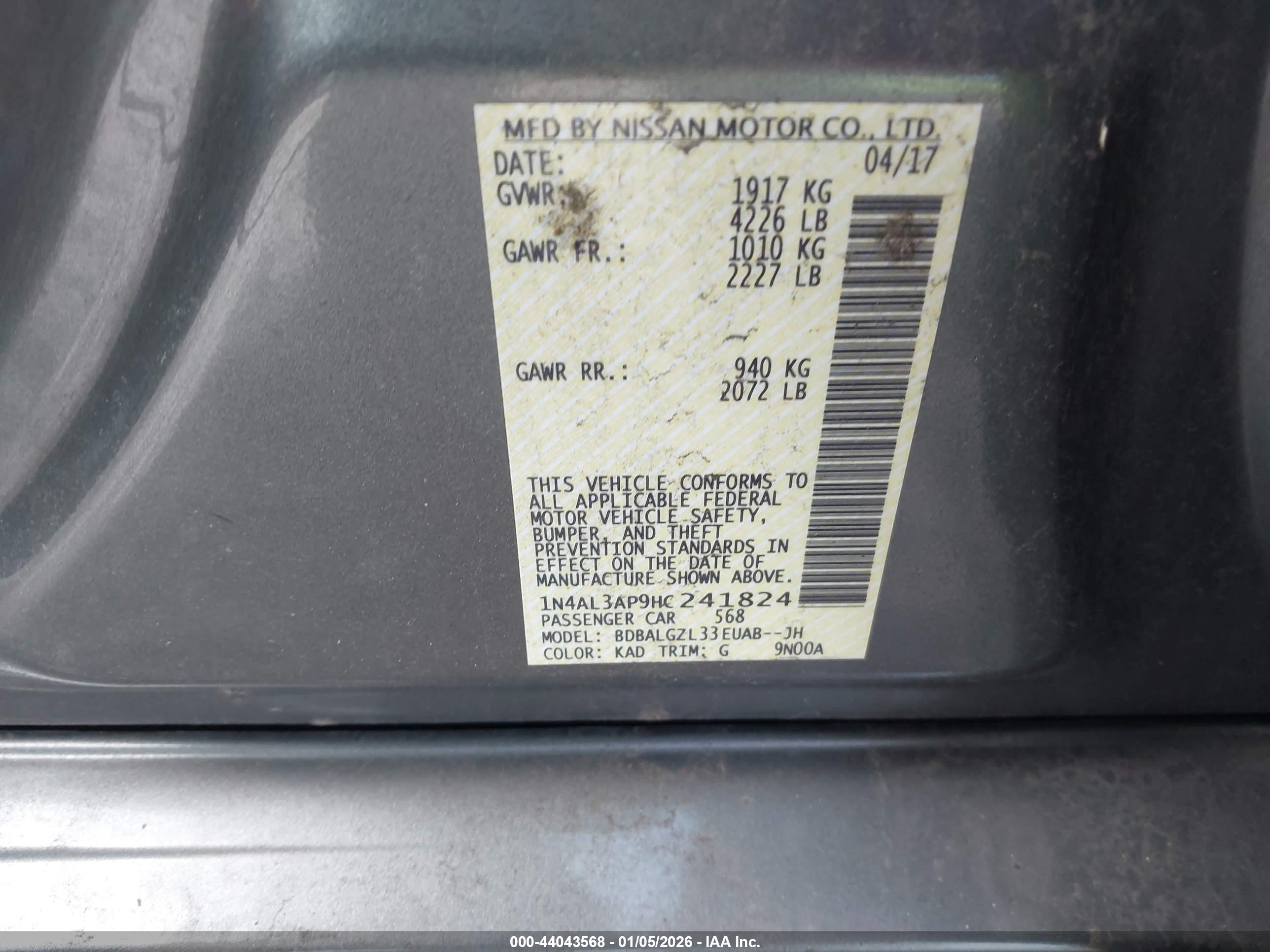NISSAN ALTIMA image 9