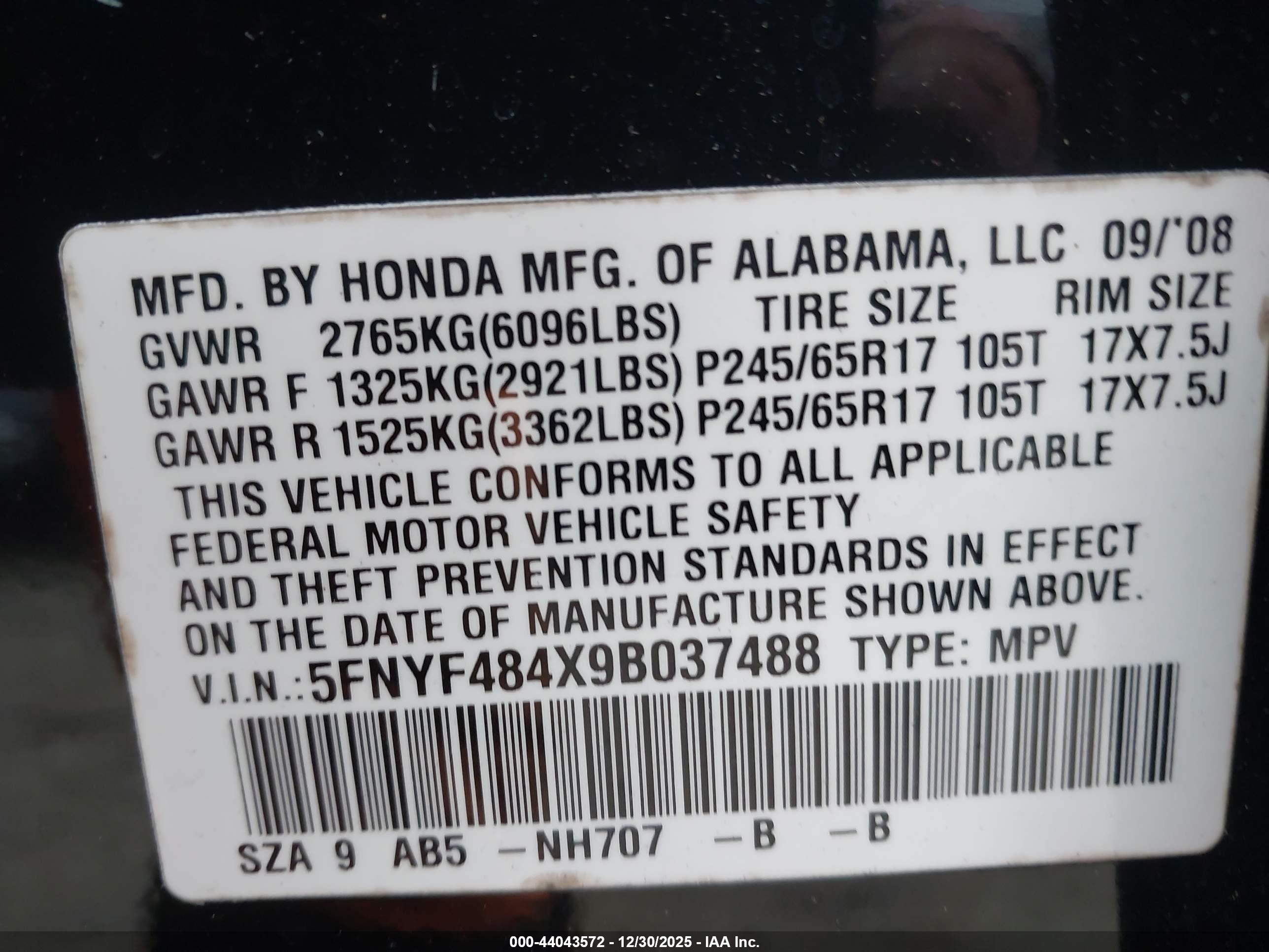 HONDA PILOT image 9