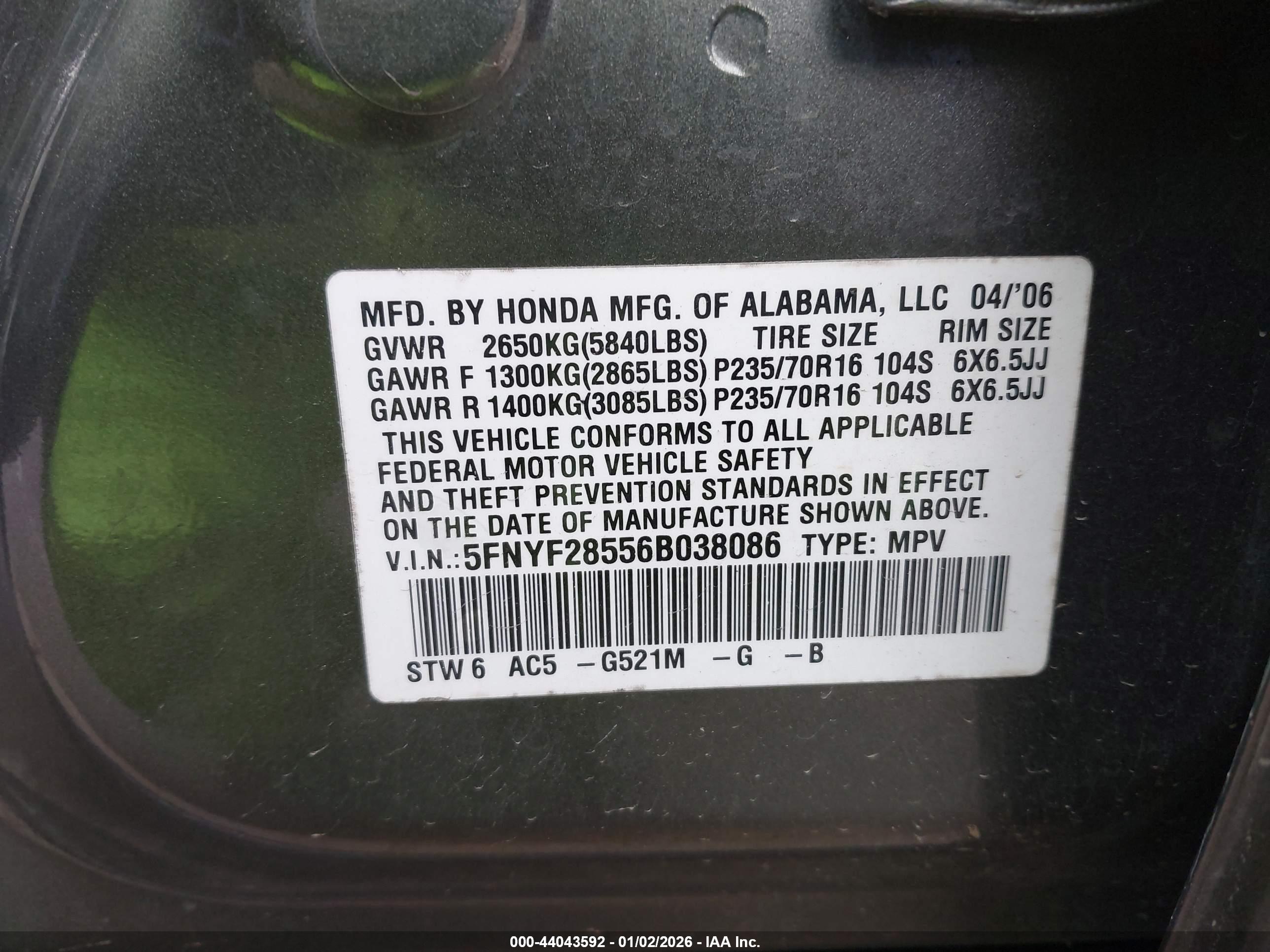 HONDA PILOT image 9