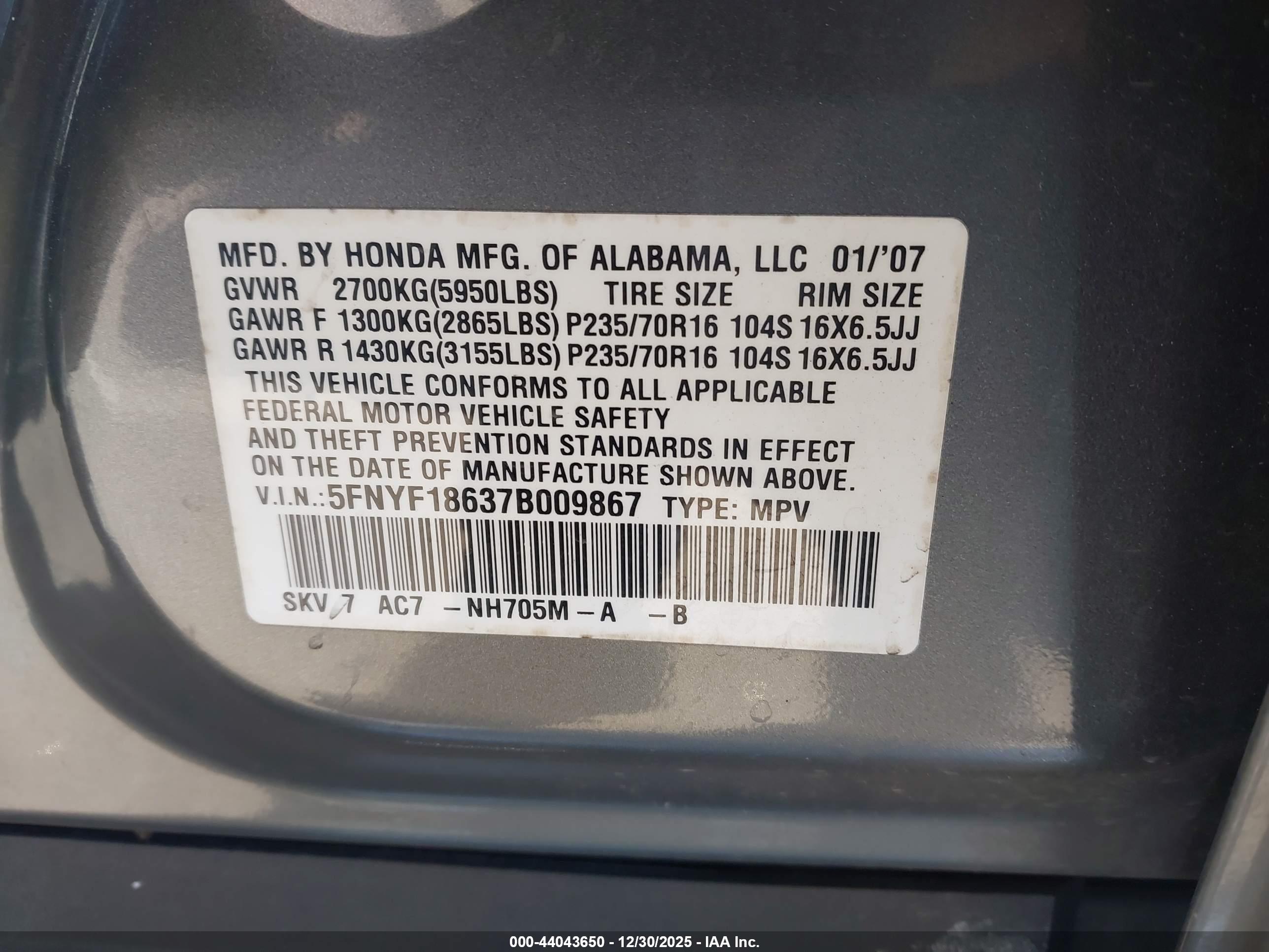 HONDA PILOT image 9