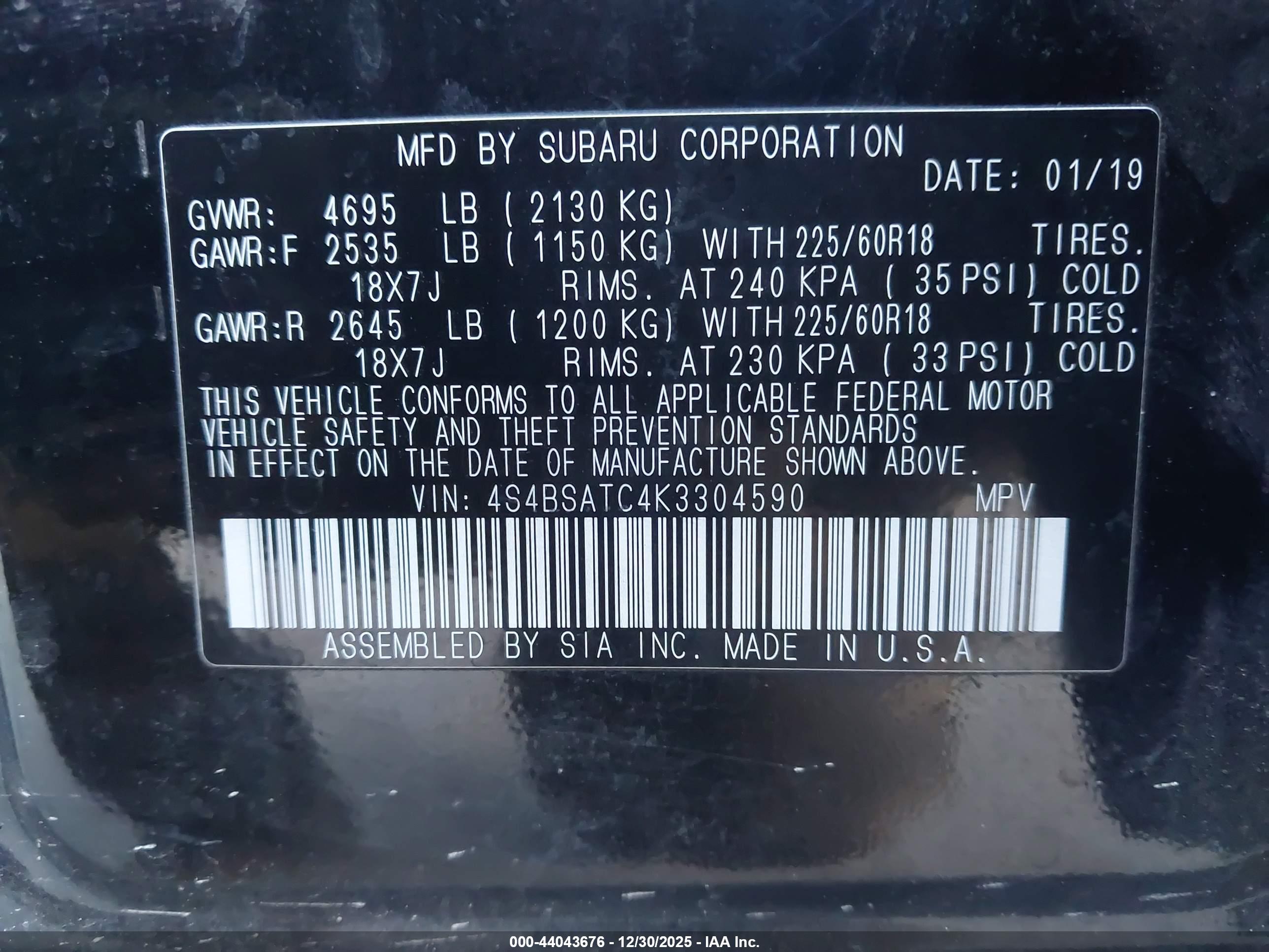 SUBARU OUTBACK image 9
