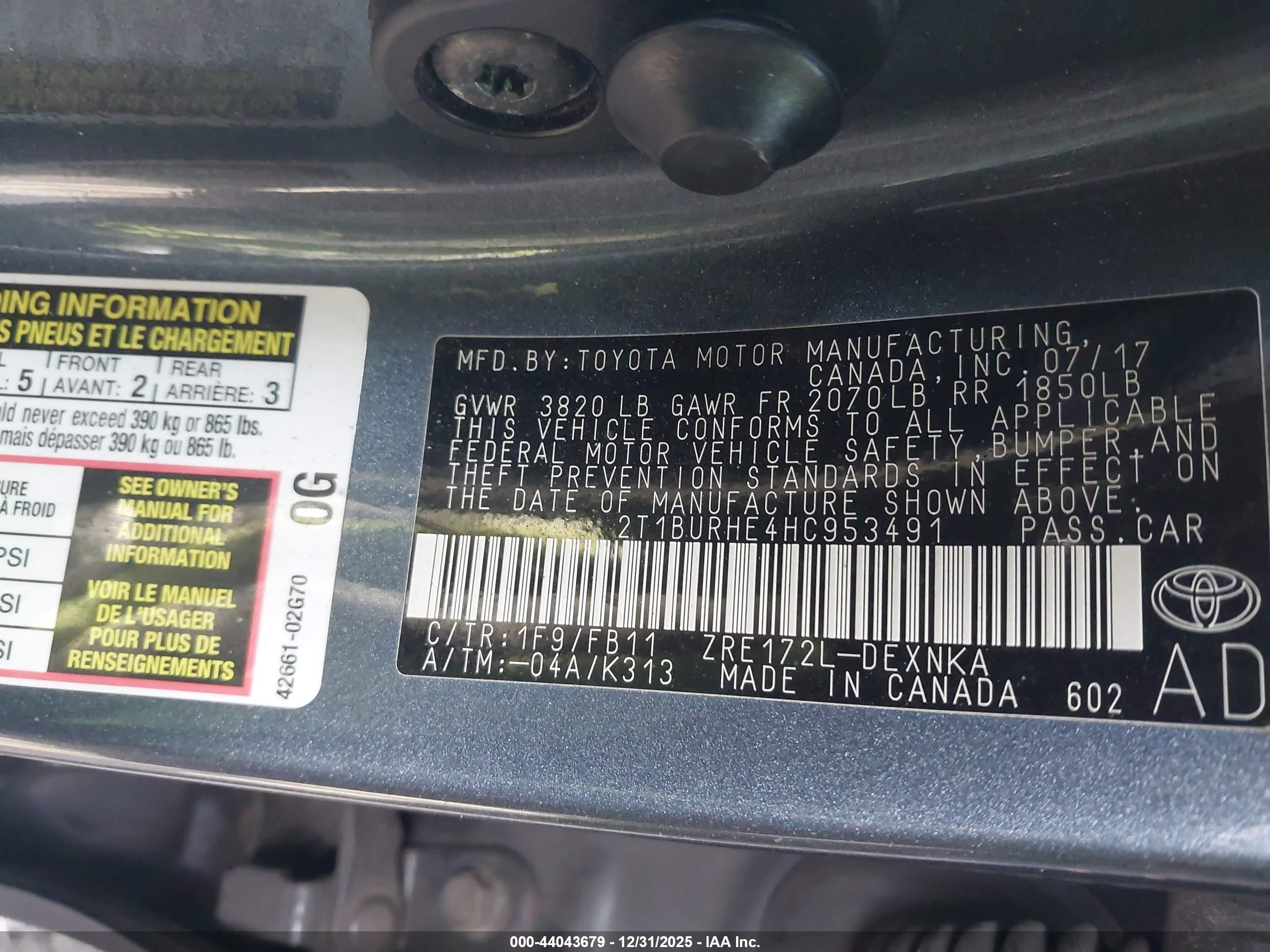 TOYOTA COROLLA image 9