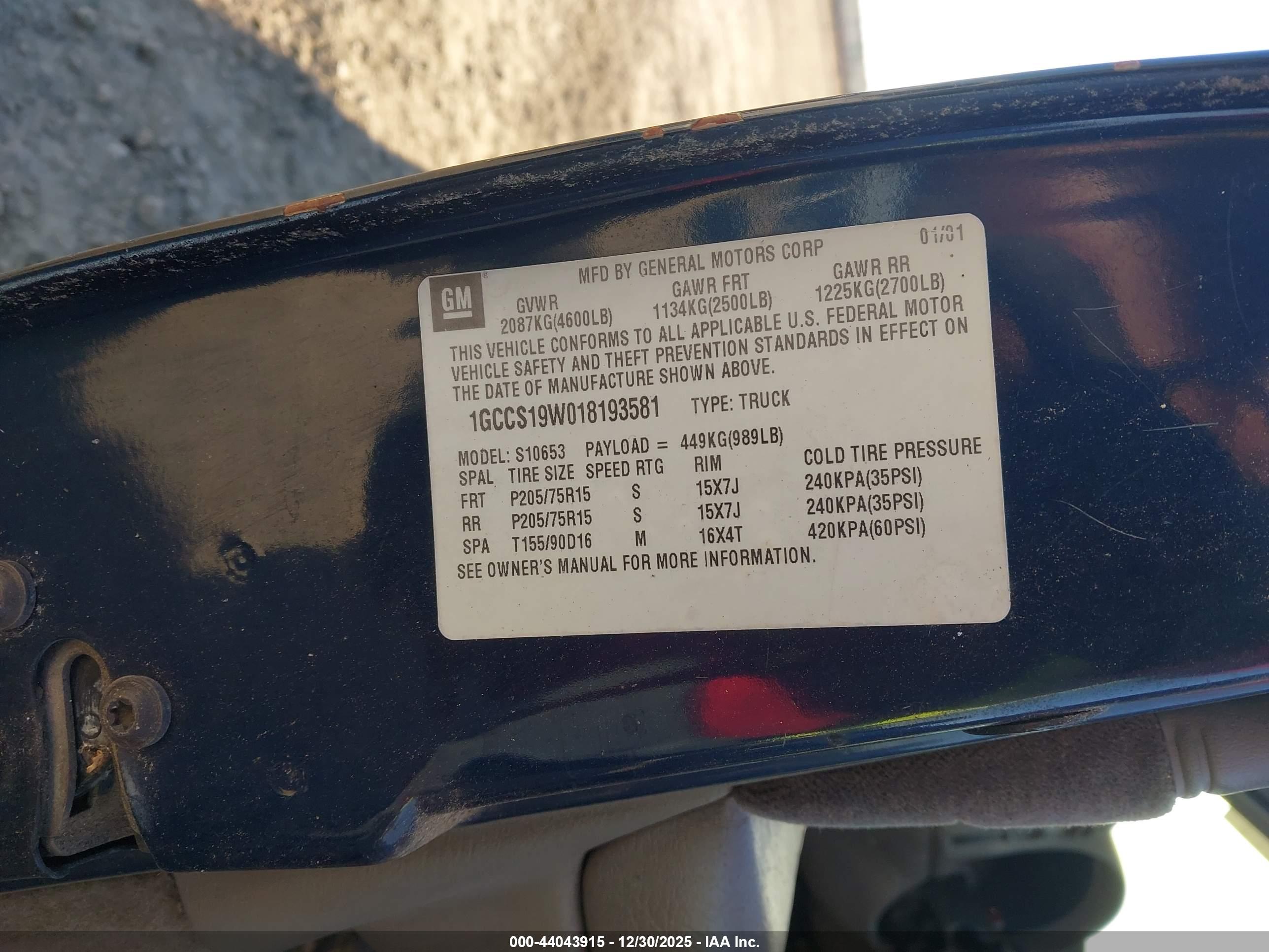 CHEVROLET S10 image 9