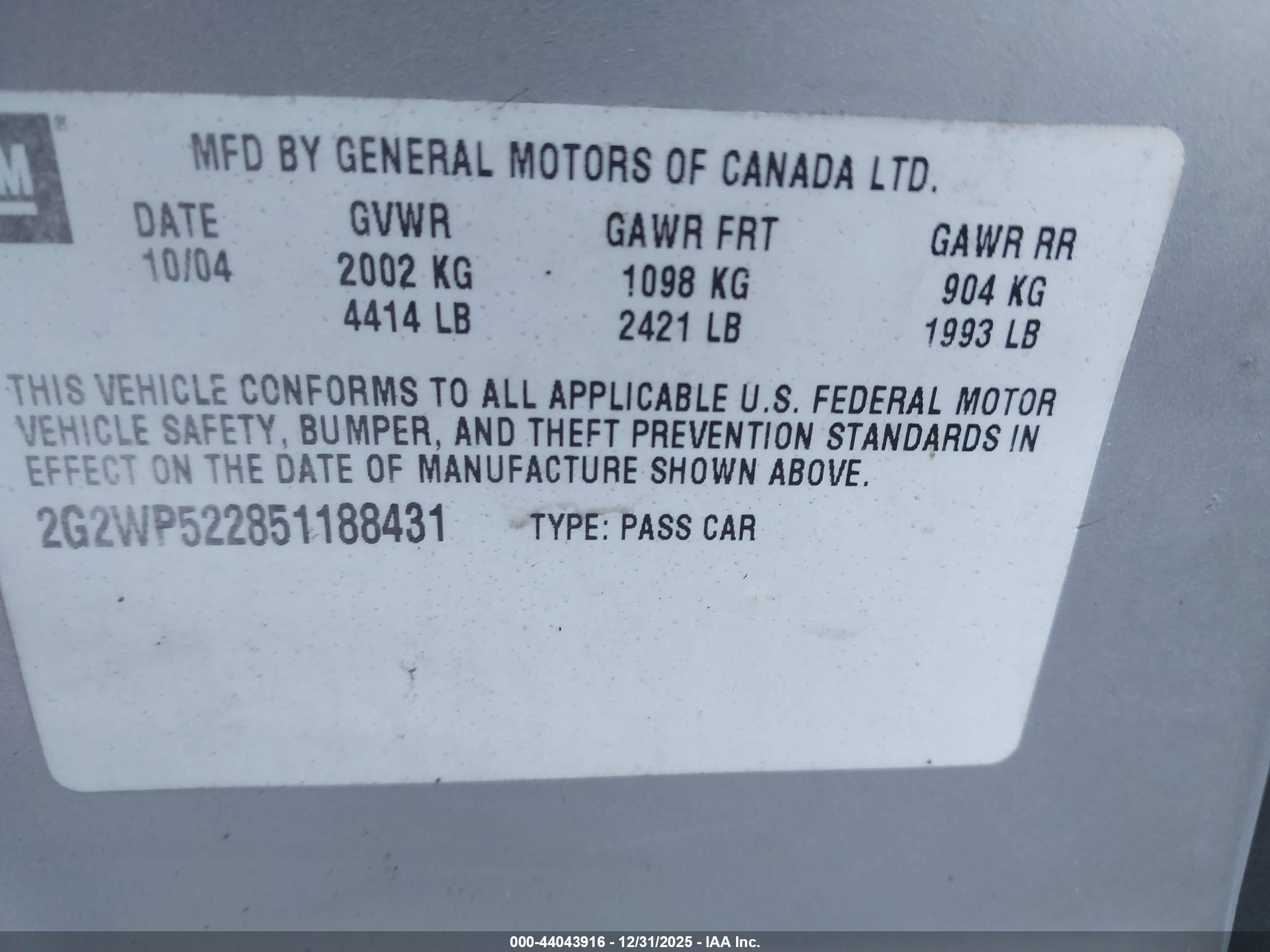 PONTIAC GRAND image 9
