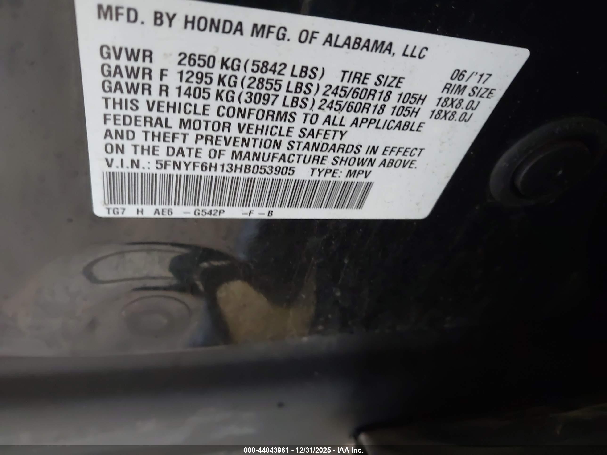 HONDA PILOT image 9