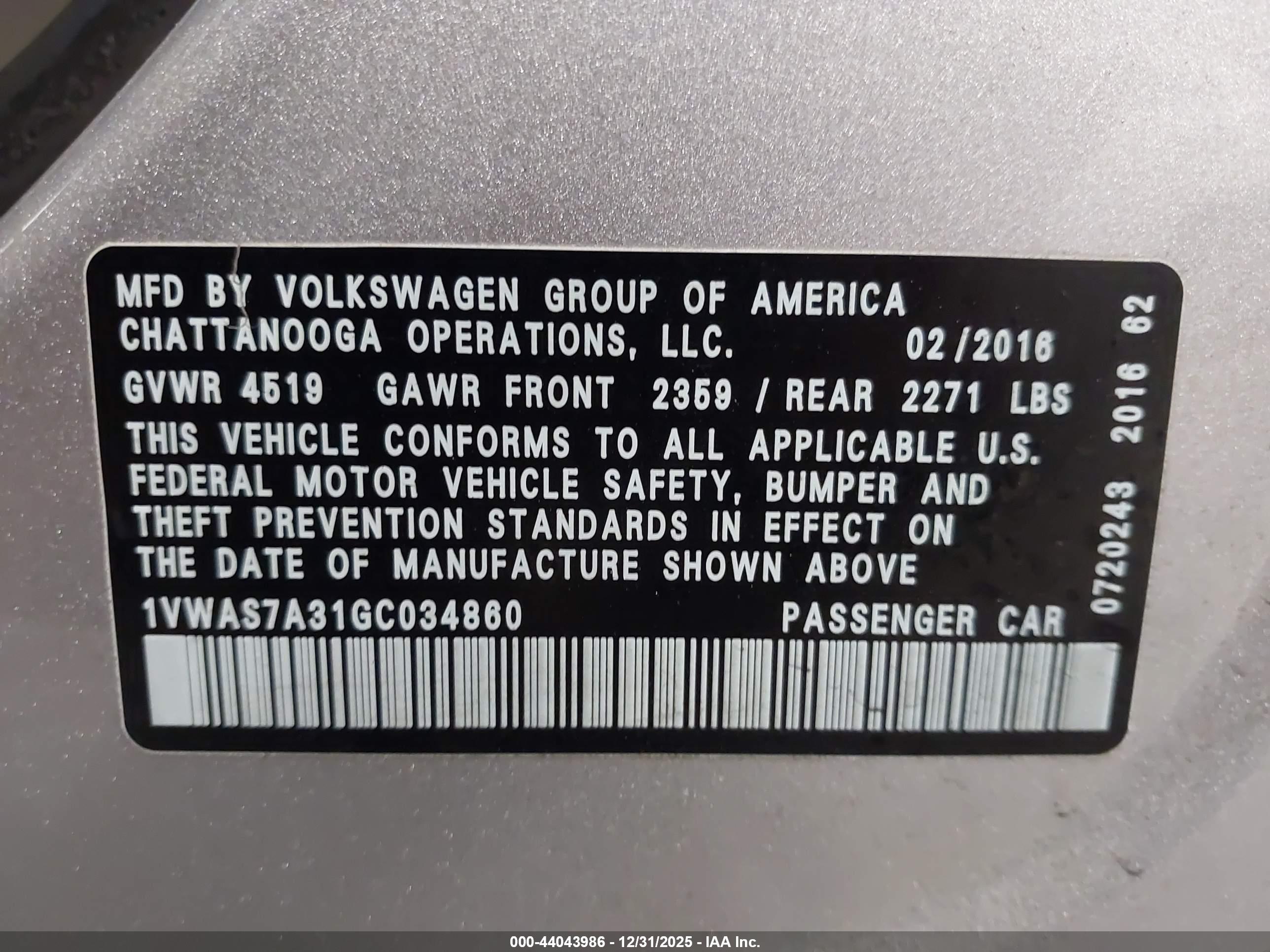 VOLKSWAGEN PASSAT image 9