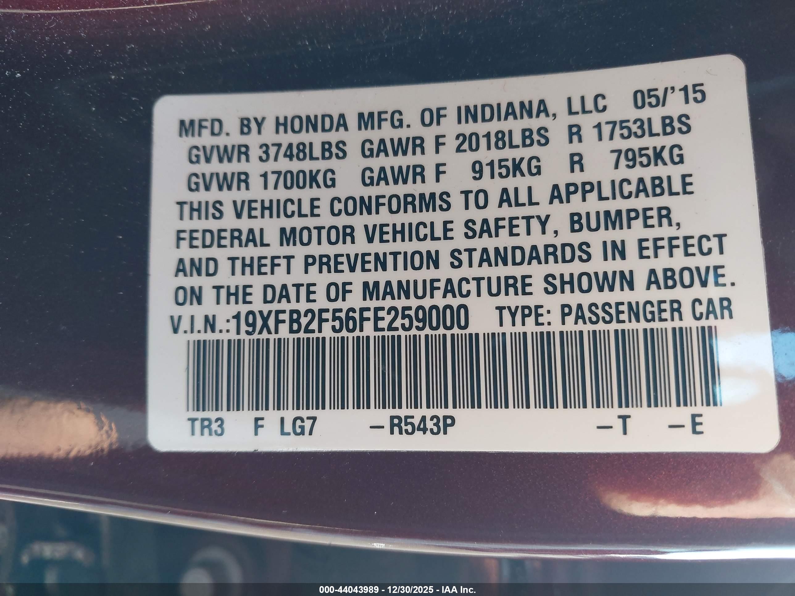 HONDA CIVIC image 9