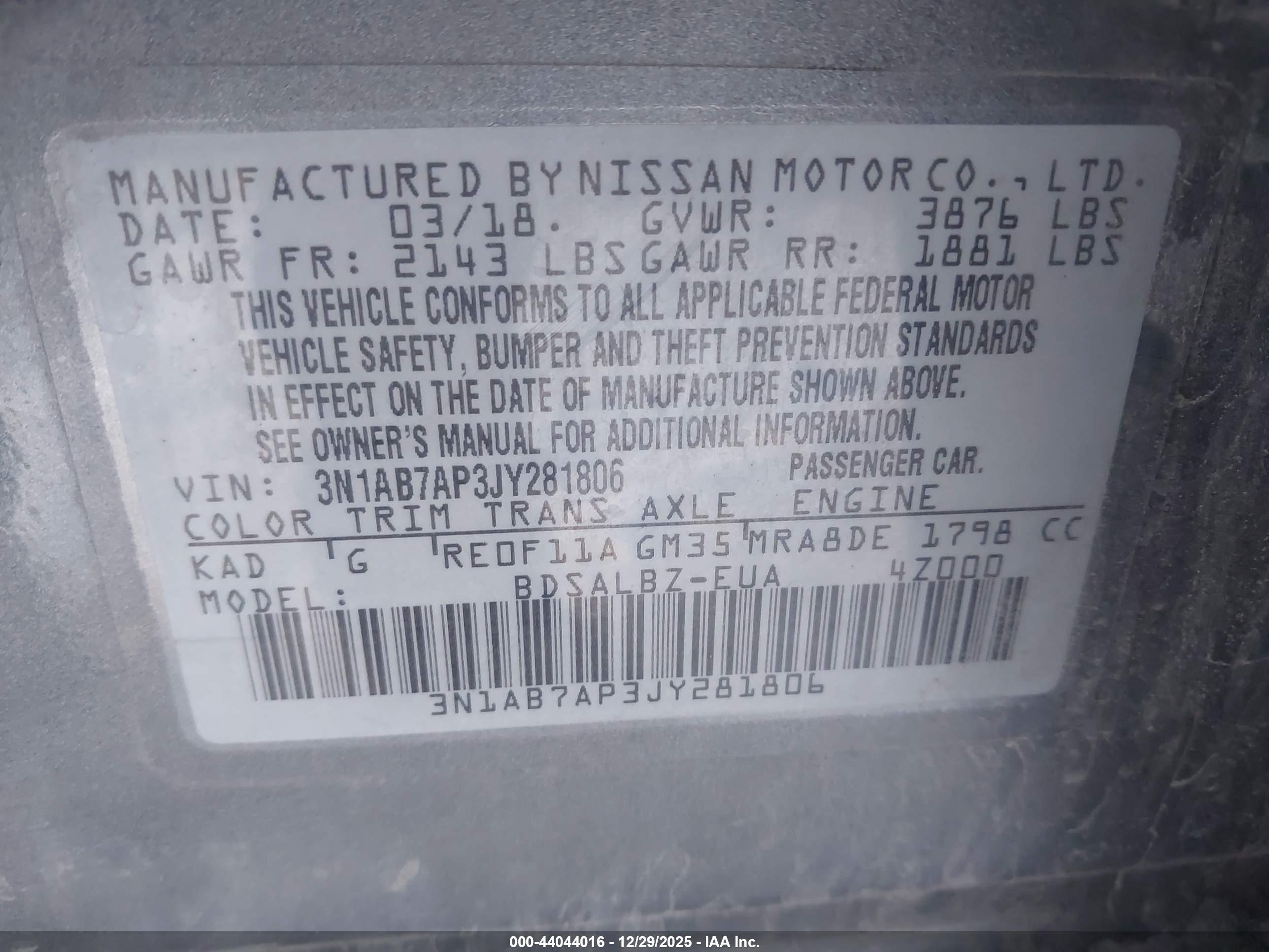NISSAN SENTRA image 9