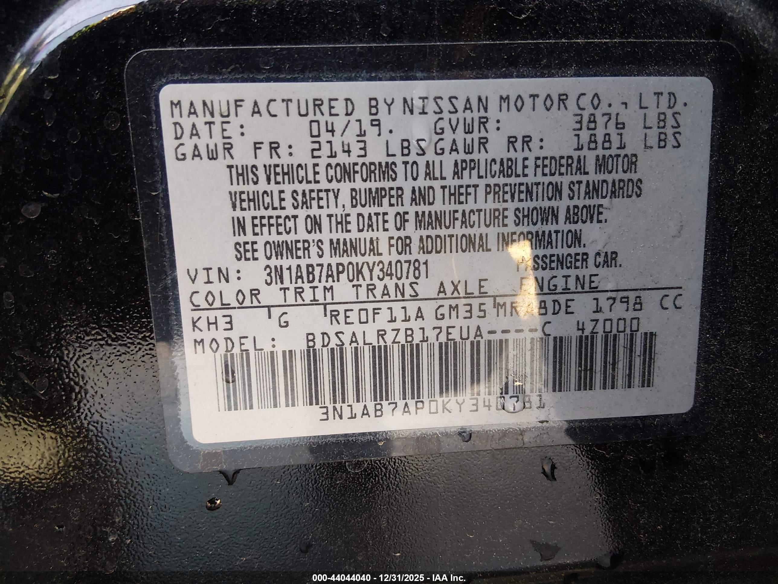 NISSAN SENTRA image 9