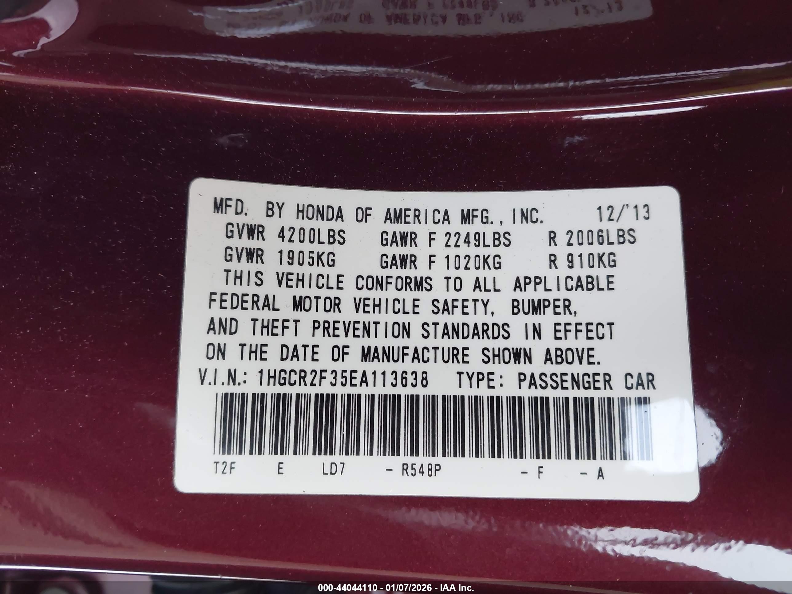 HONDA ACCORD image 9