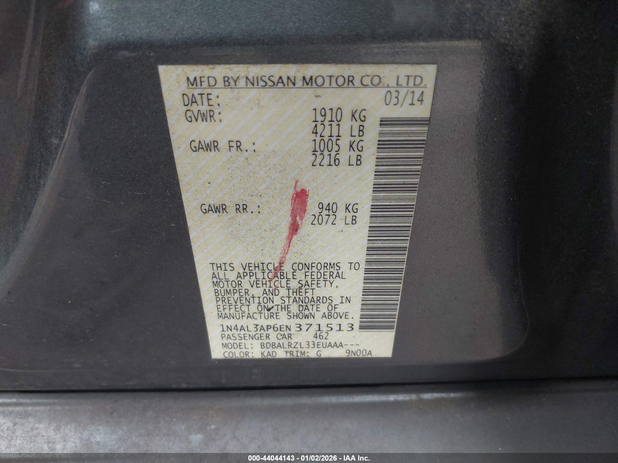 NISSAN ALTIMA image 9