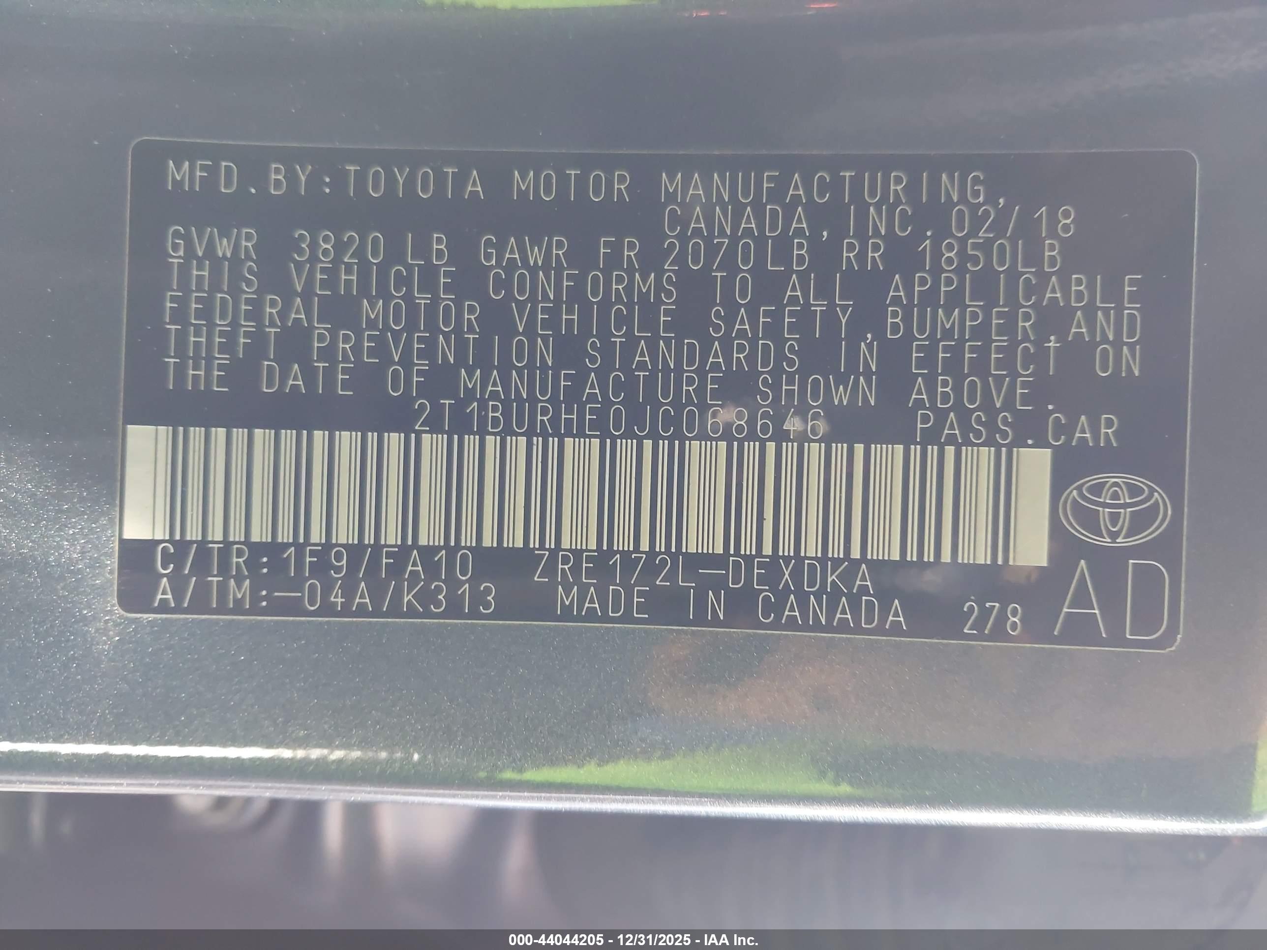 TOYOTA COROLLA image 9