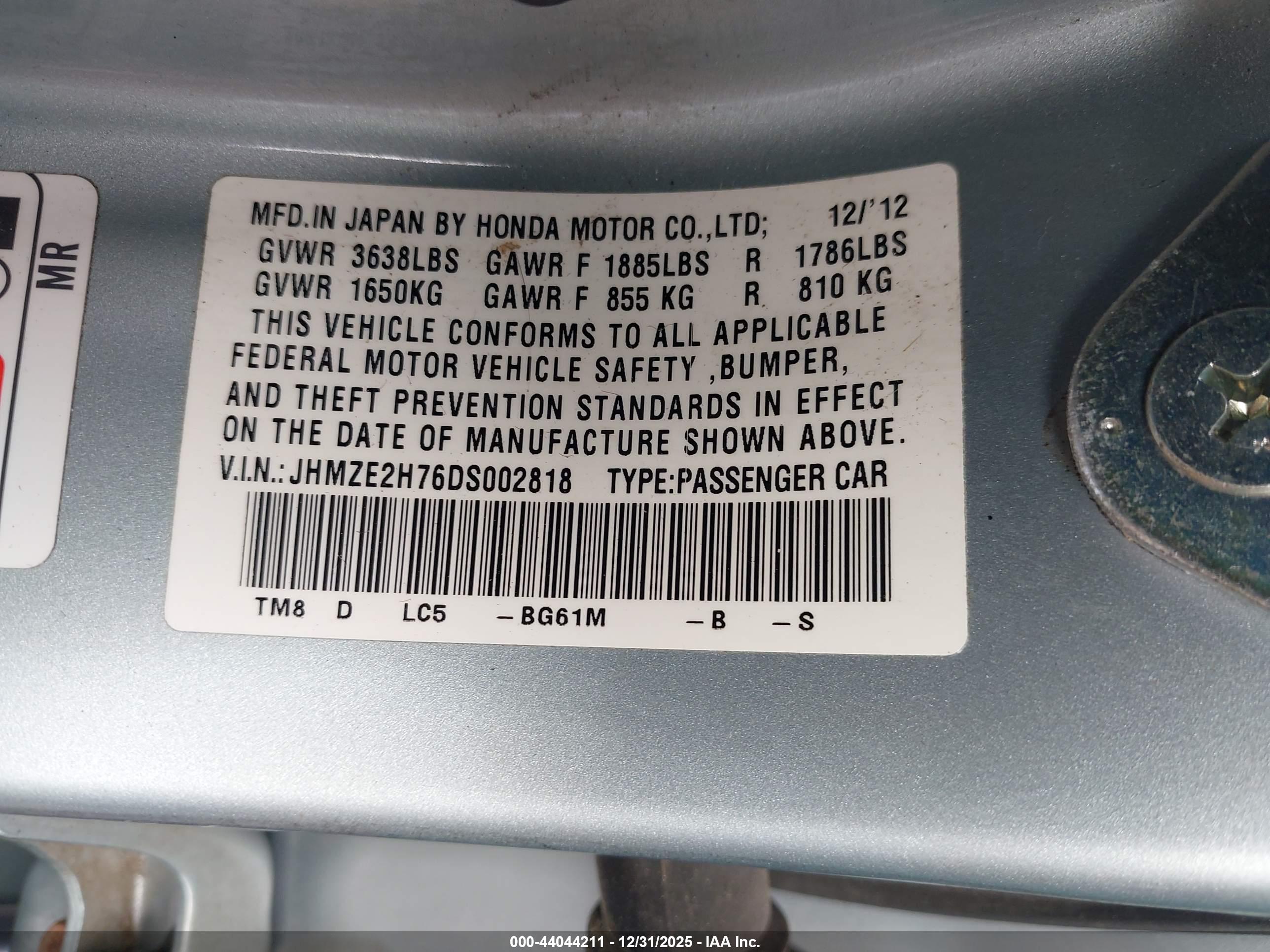 HONDA INSIGHT image 9