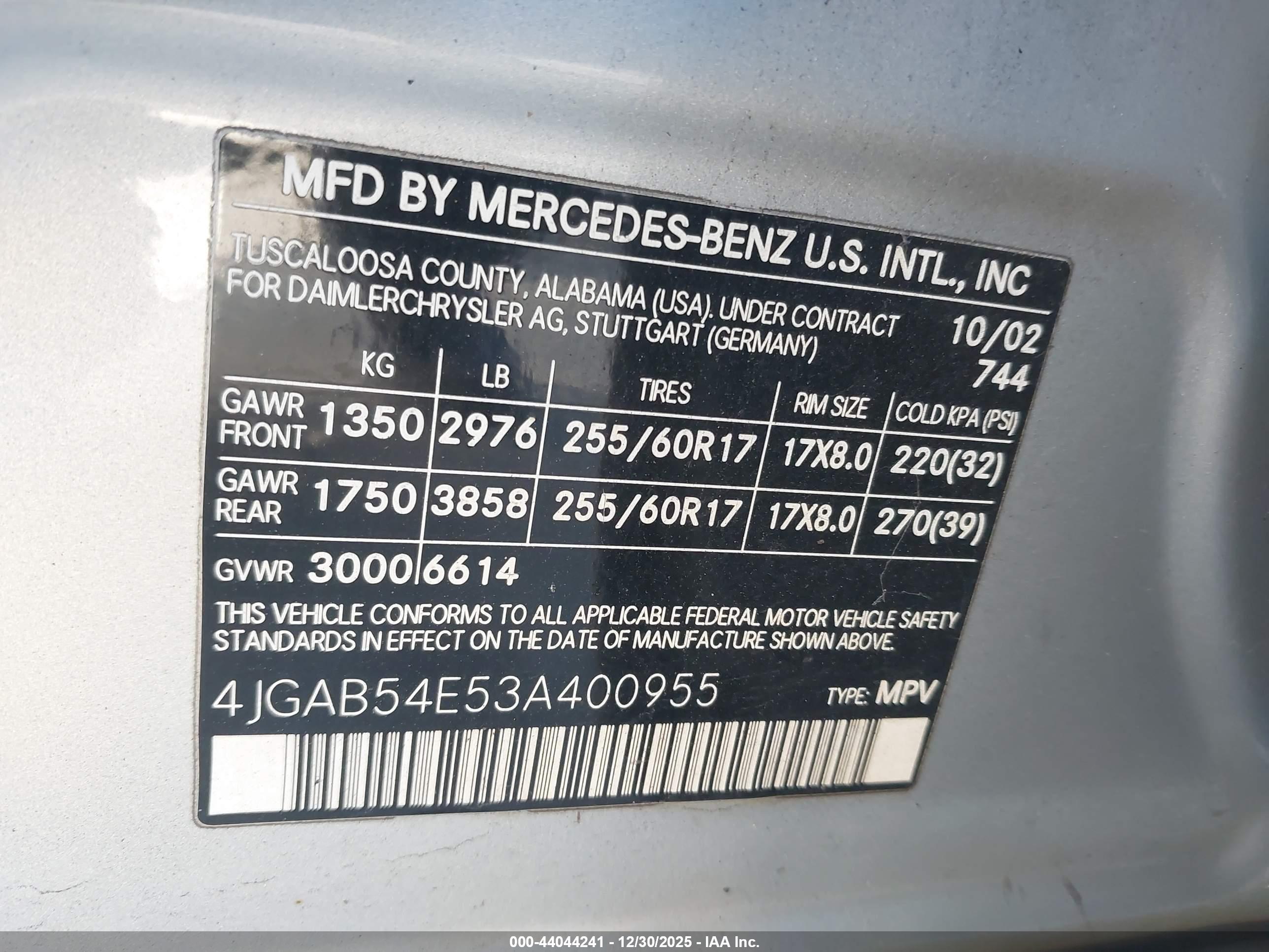 MERCEDES-BENZ ML image 9
