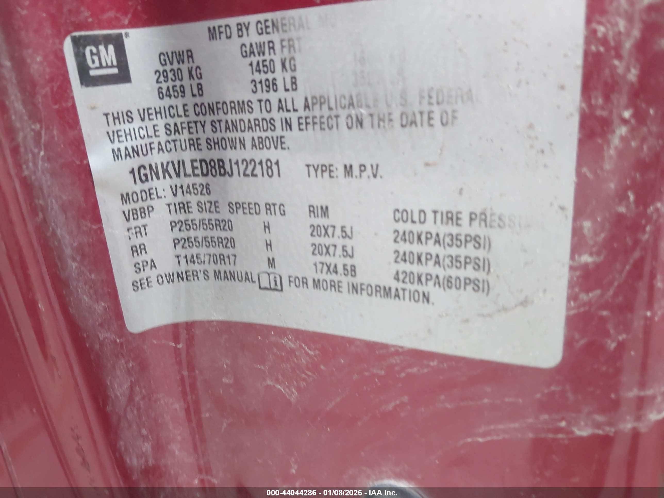 CHEVROLET TRAVERSE image 9