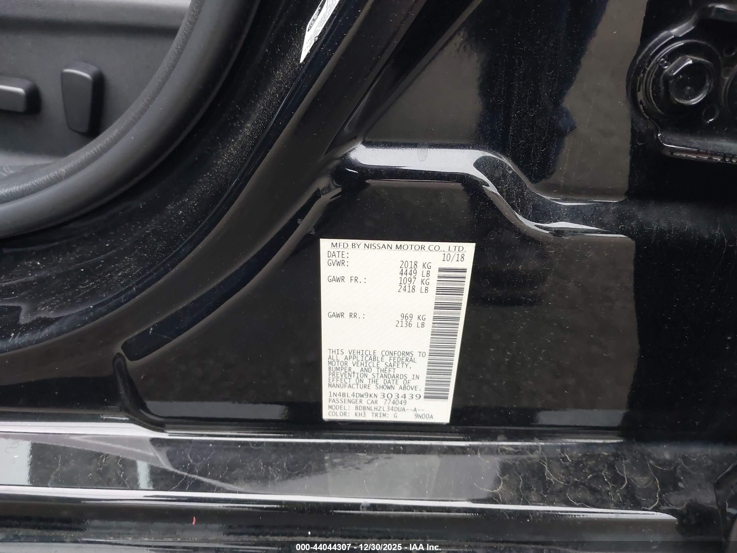 NISSAN ALTIMA image 9
