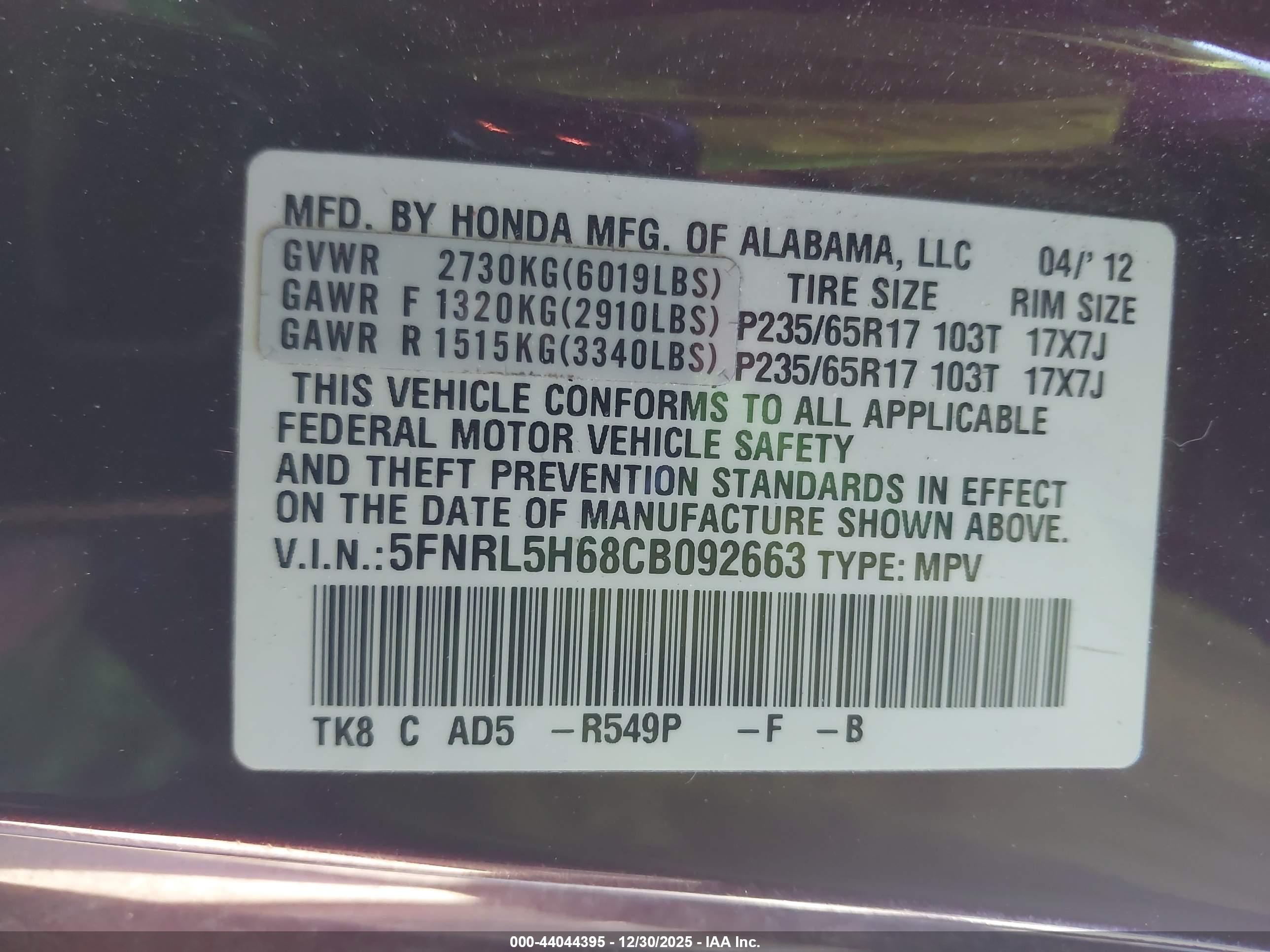 HONDA ODYSSEY image 9