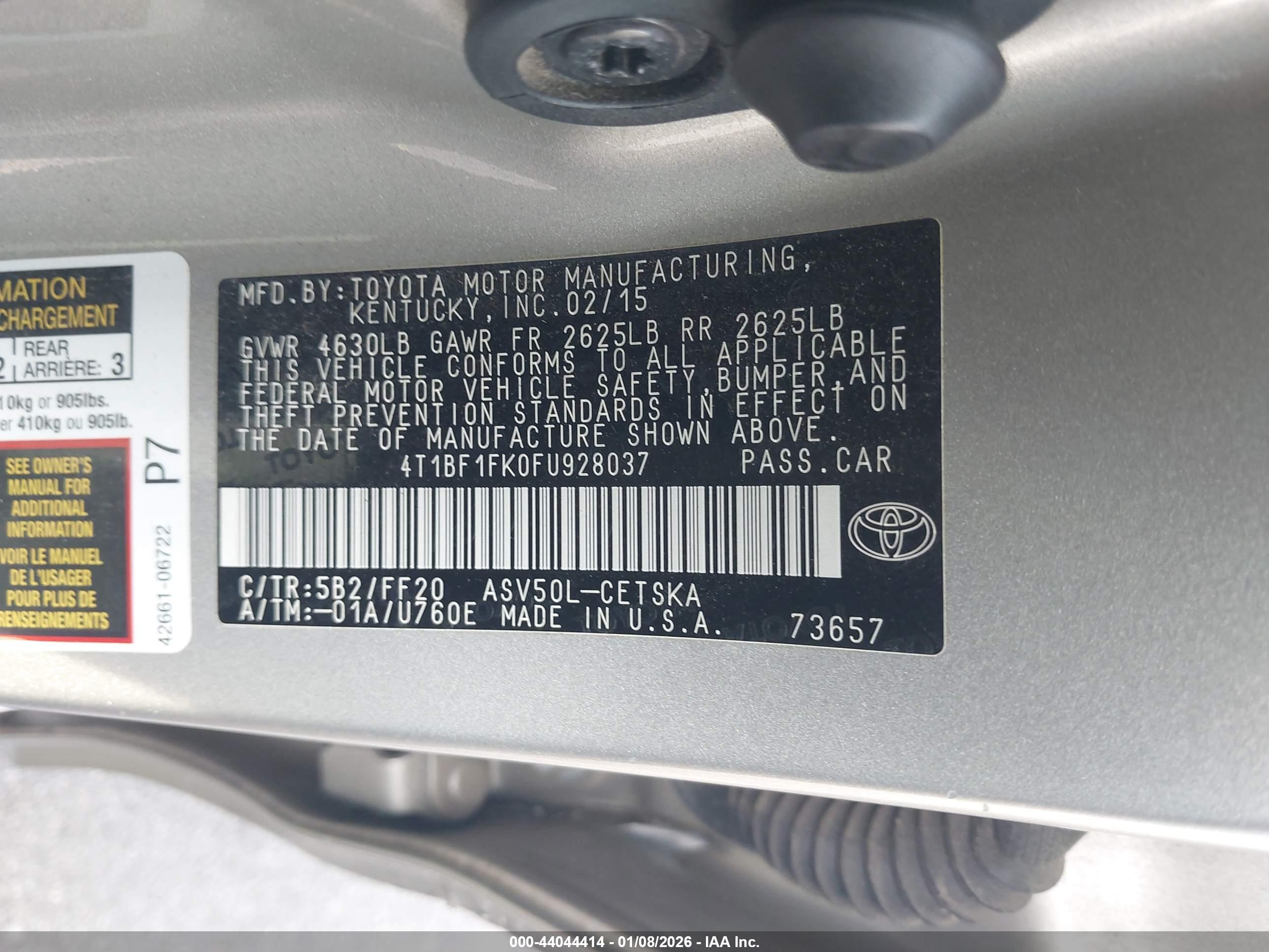 TOYOTA CAMRY image 9