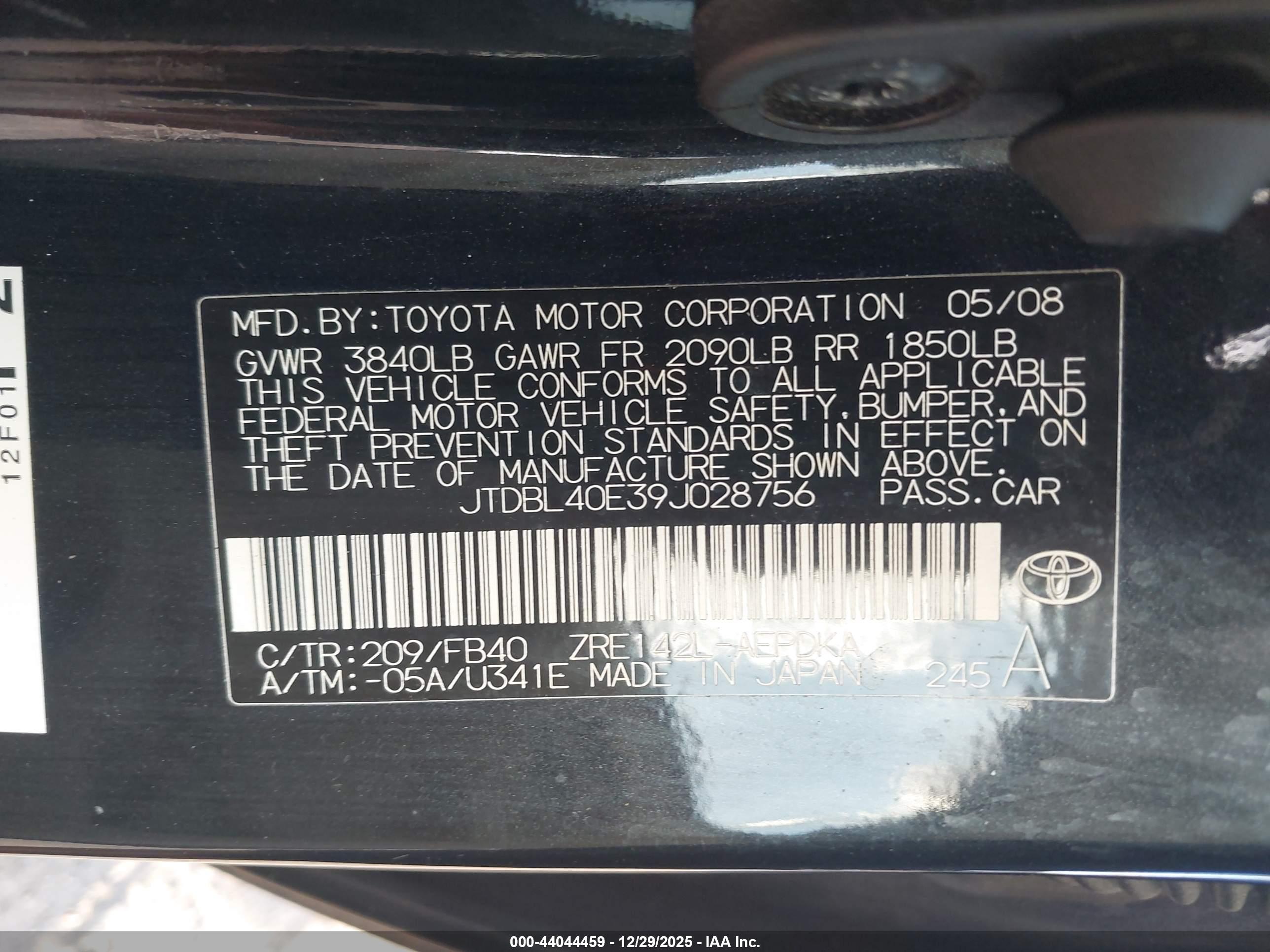TOYOTA COROLLA image 9