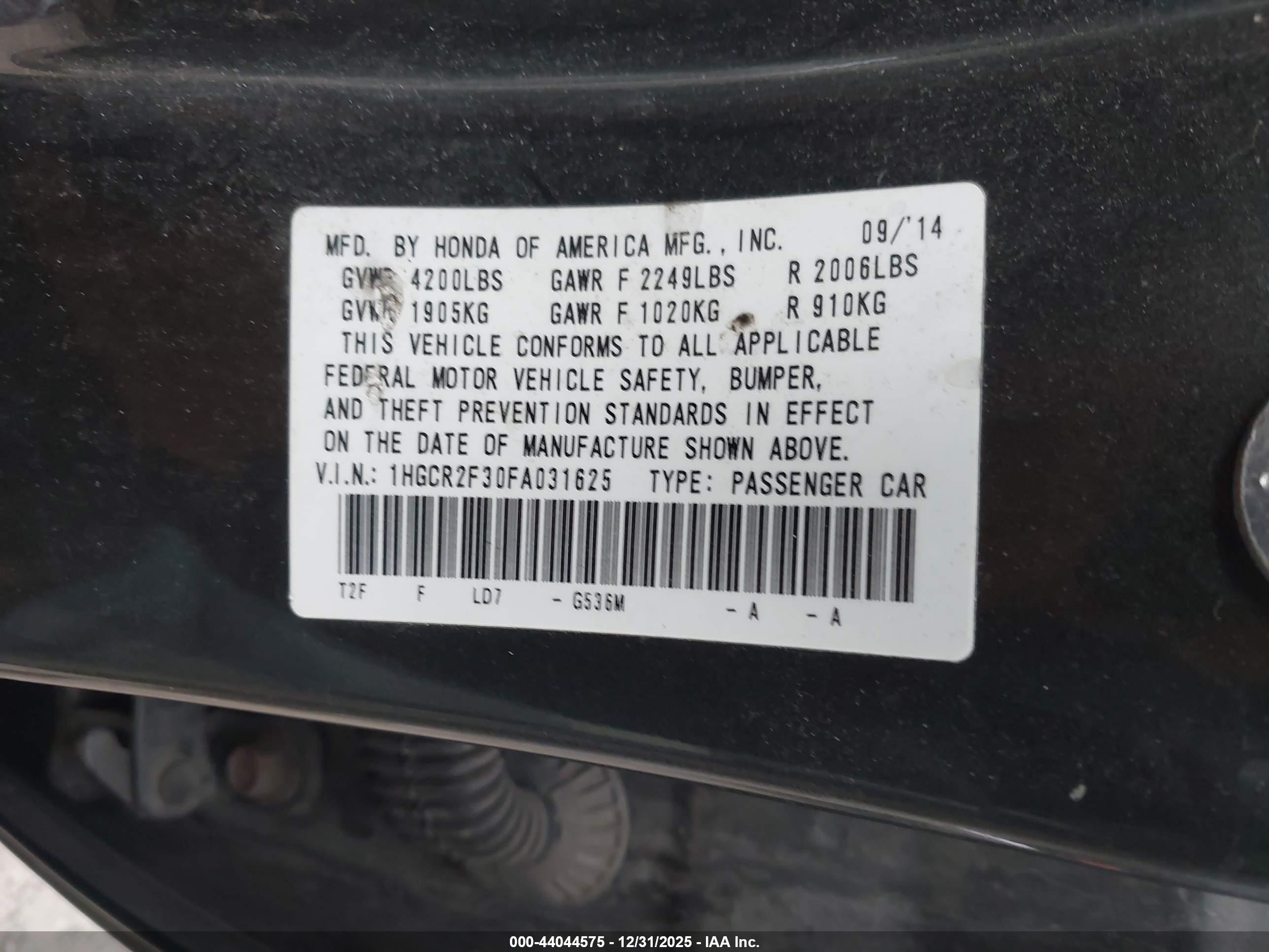 HONDA ACCORD image 9