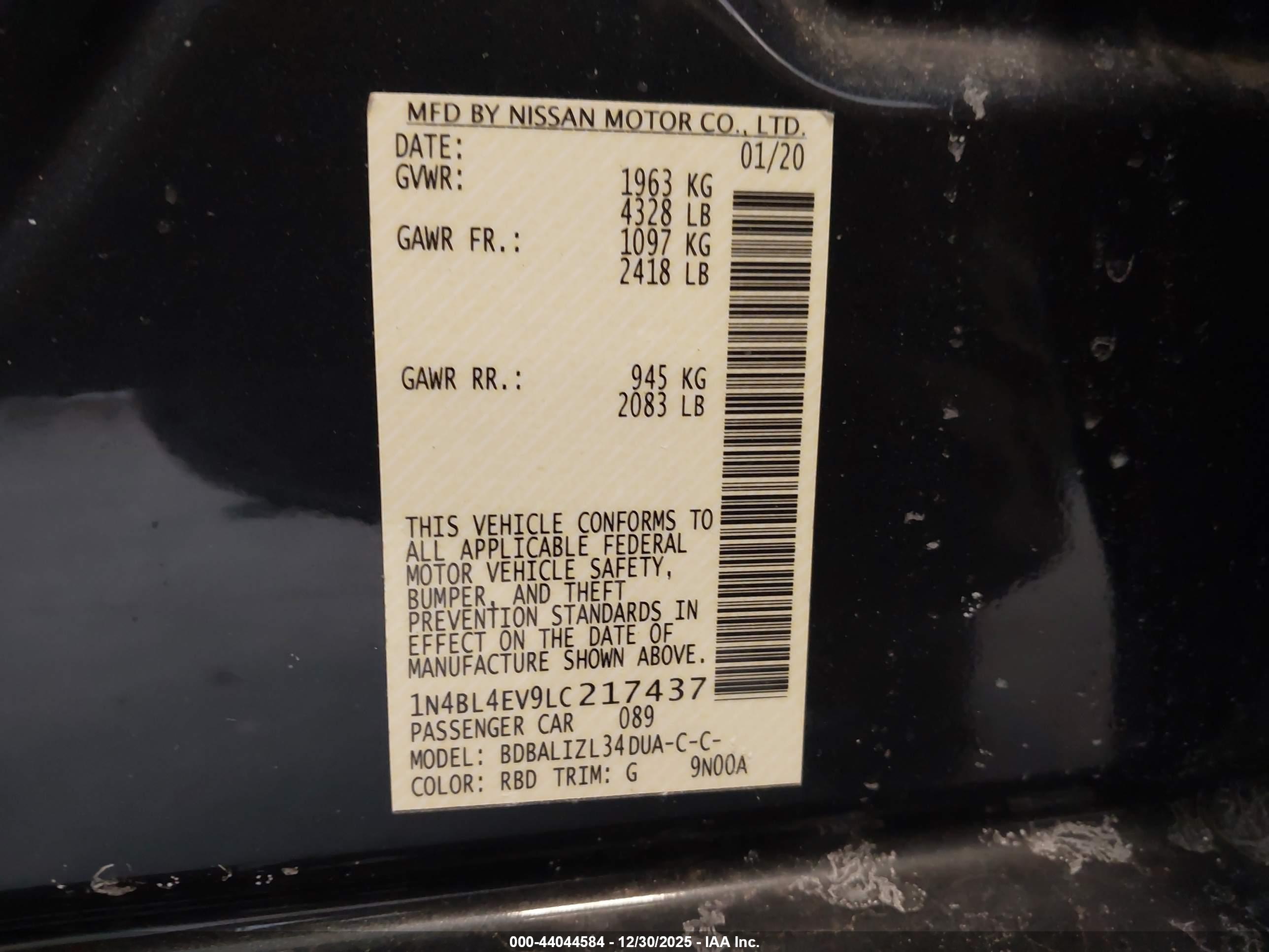 NISSAN ALTIMA image 9