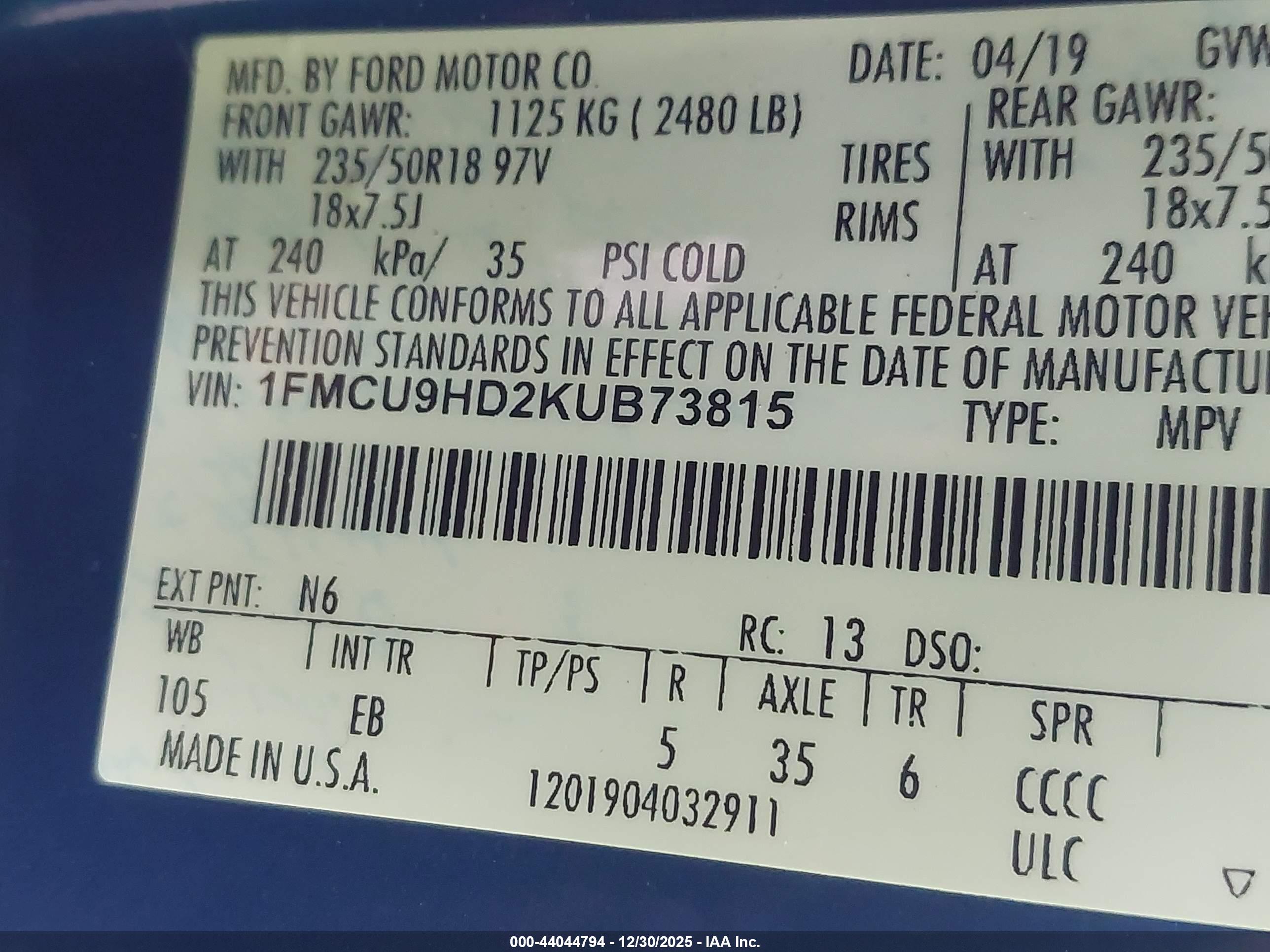 FORD ESCAPE image 9