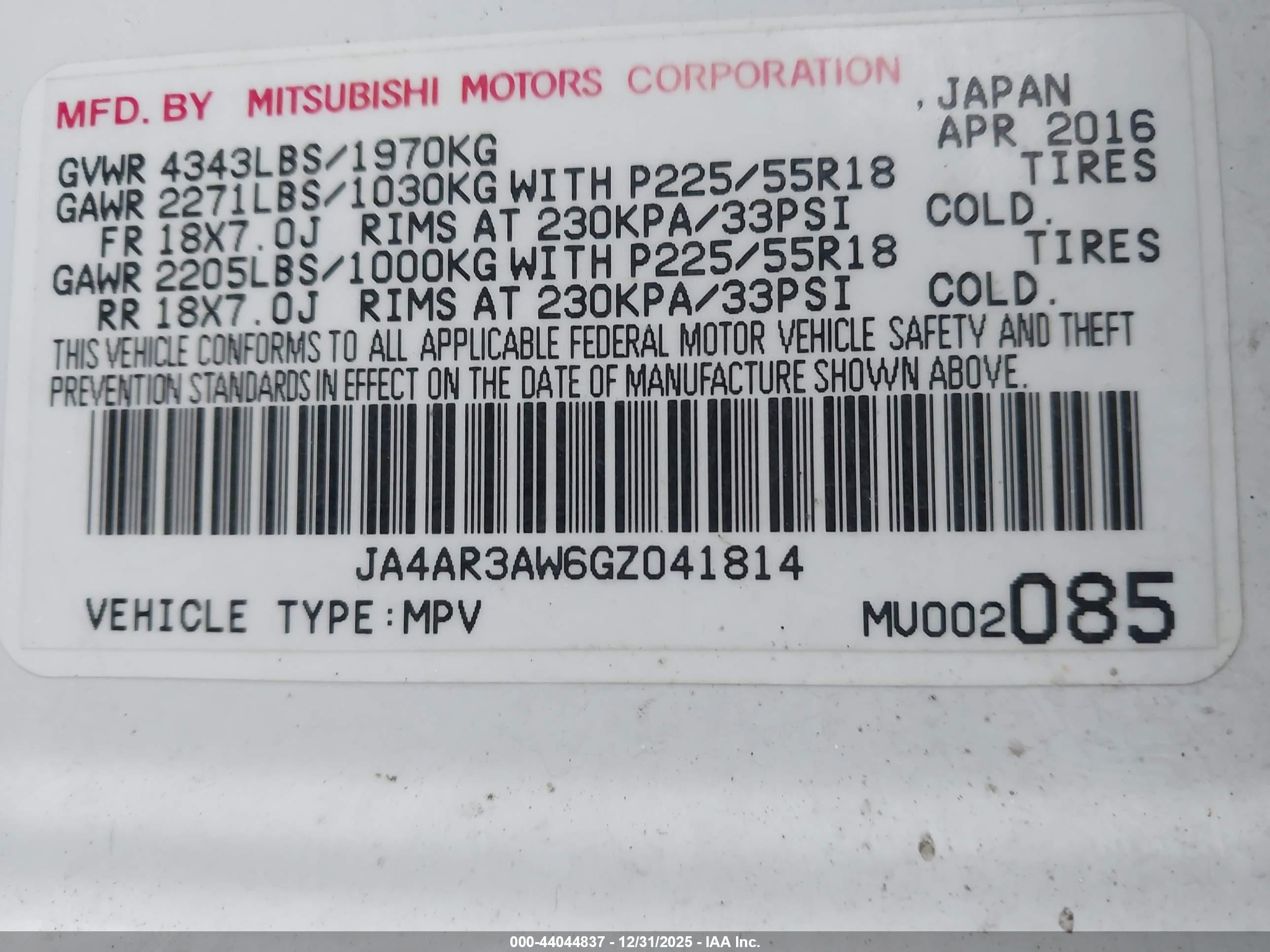 MITSUBISHI OUTLANDER image 9