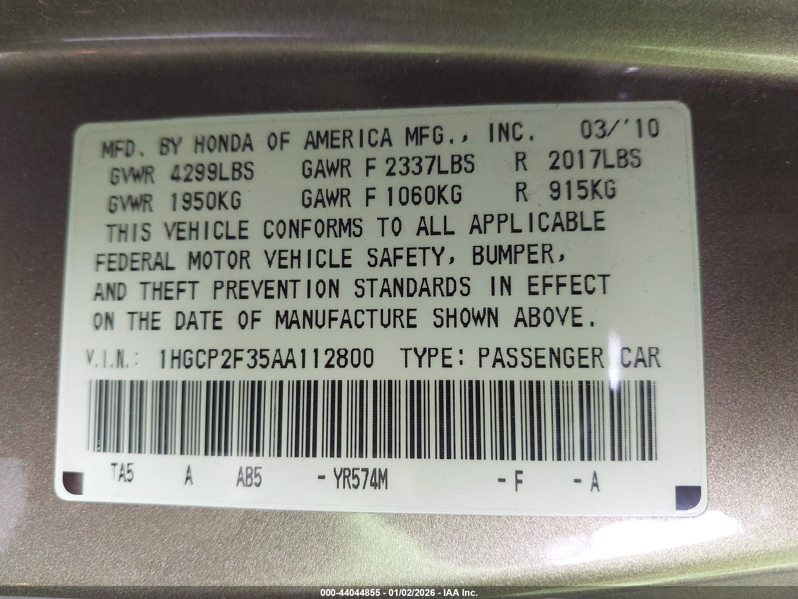 HONDA ACCORD image 9