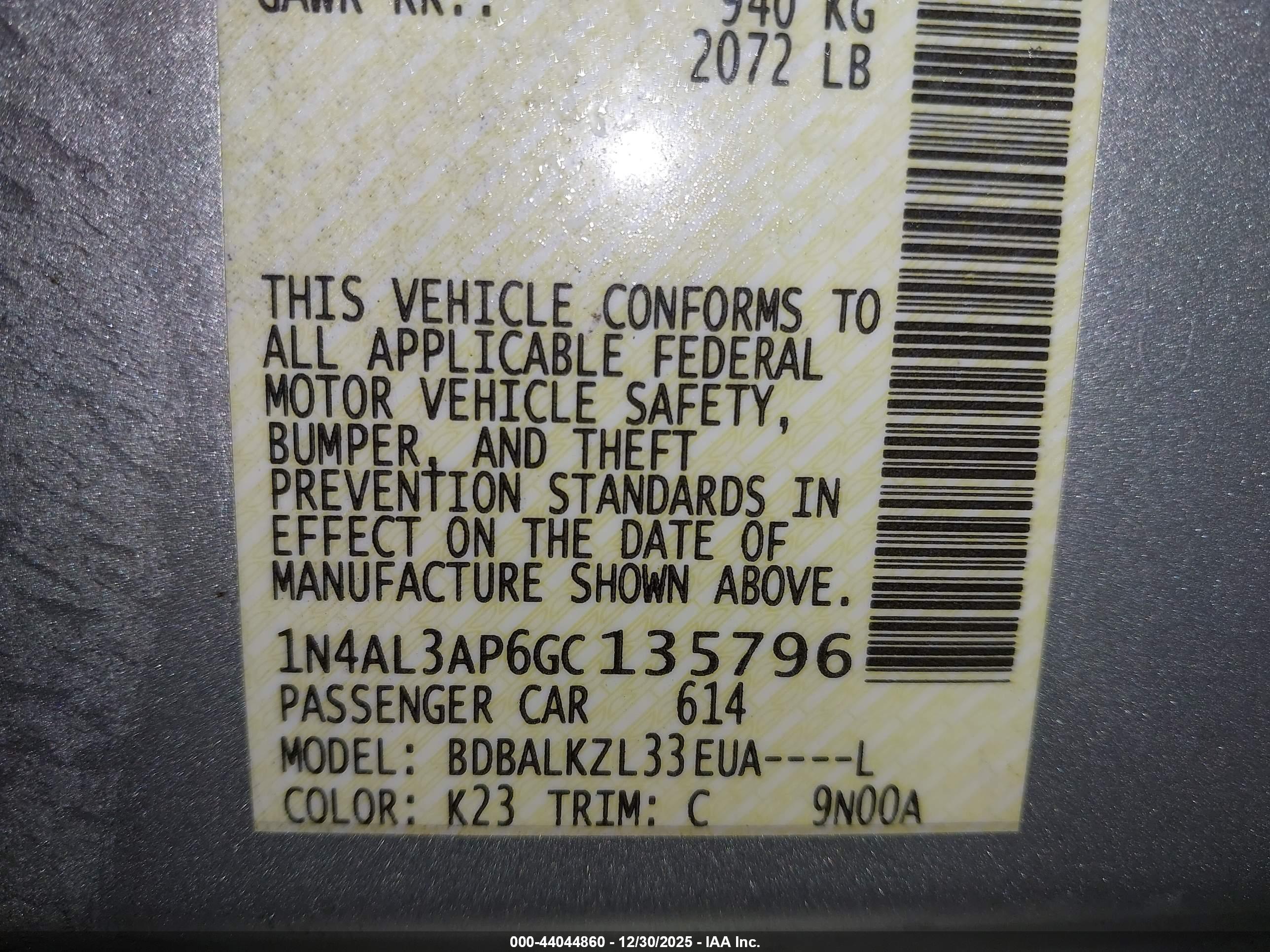 NISSAN ALTIMA image 9
