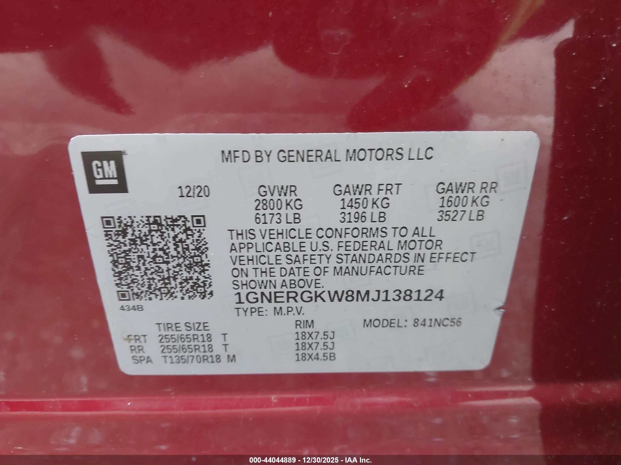 CHEVROLET TRAVERSE image 9