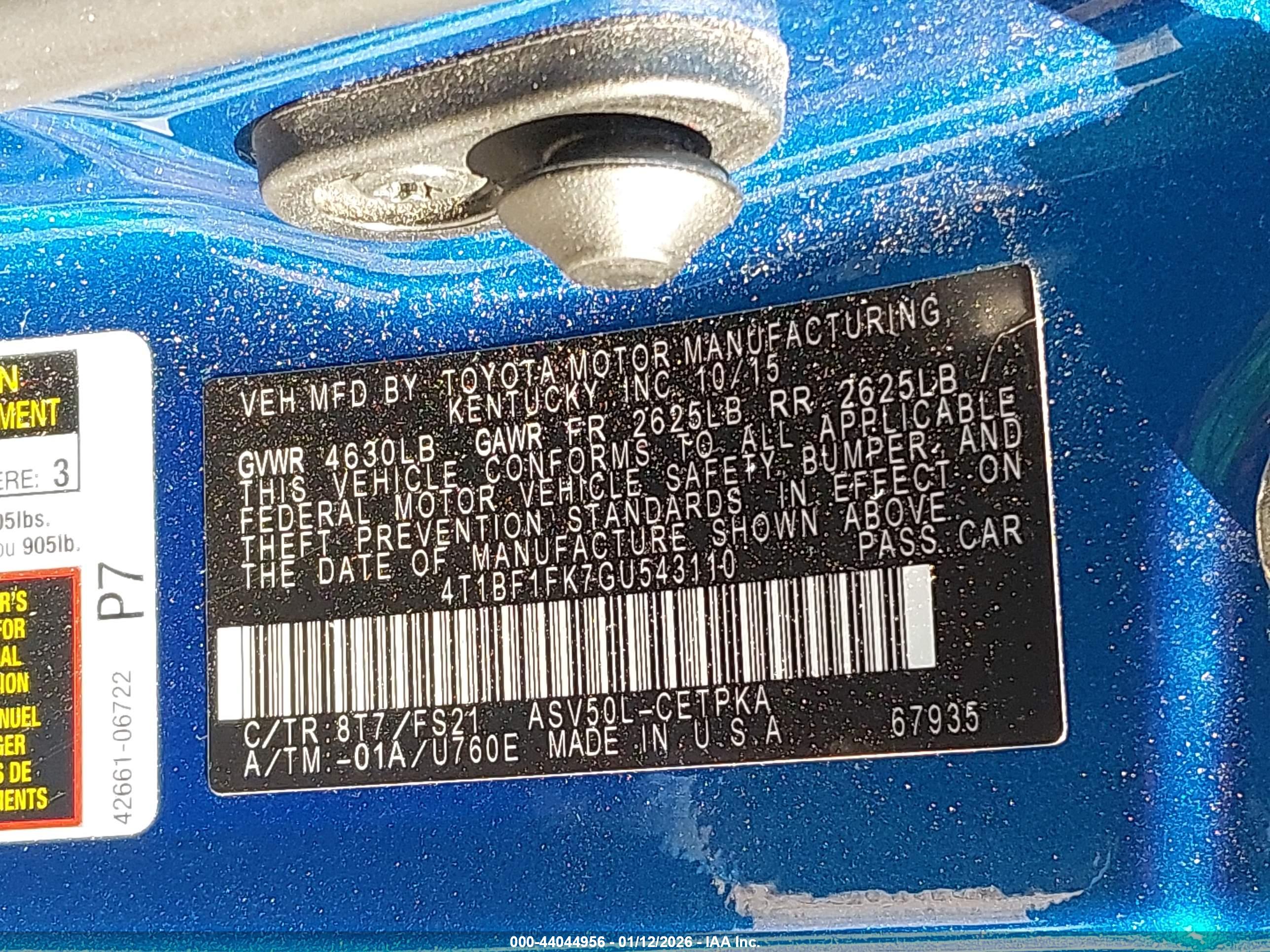 TOYOTA CAMRY image 9