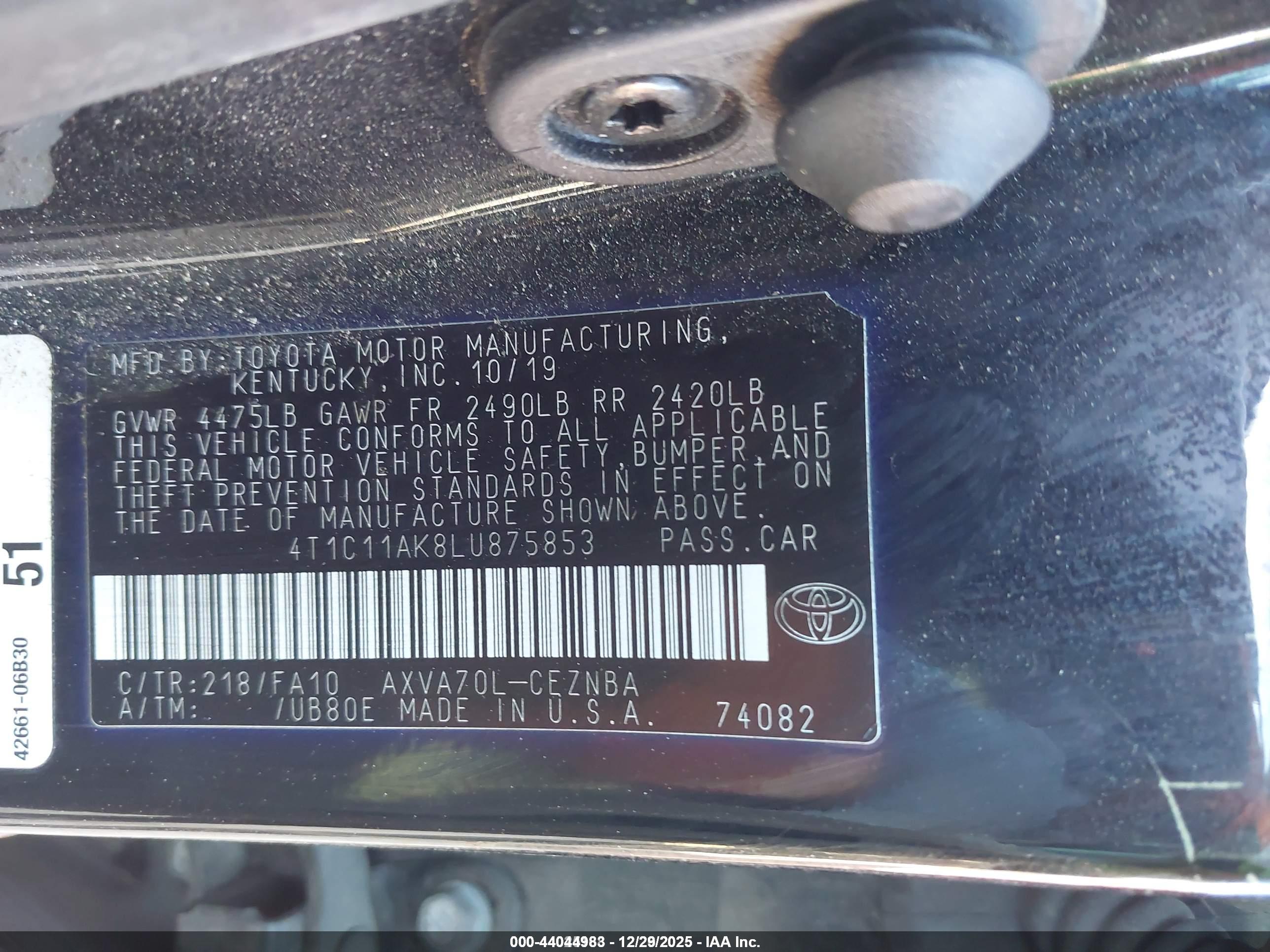 TOYOTA CAMRY image 9
