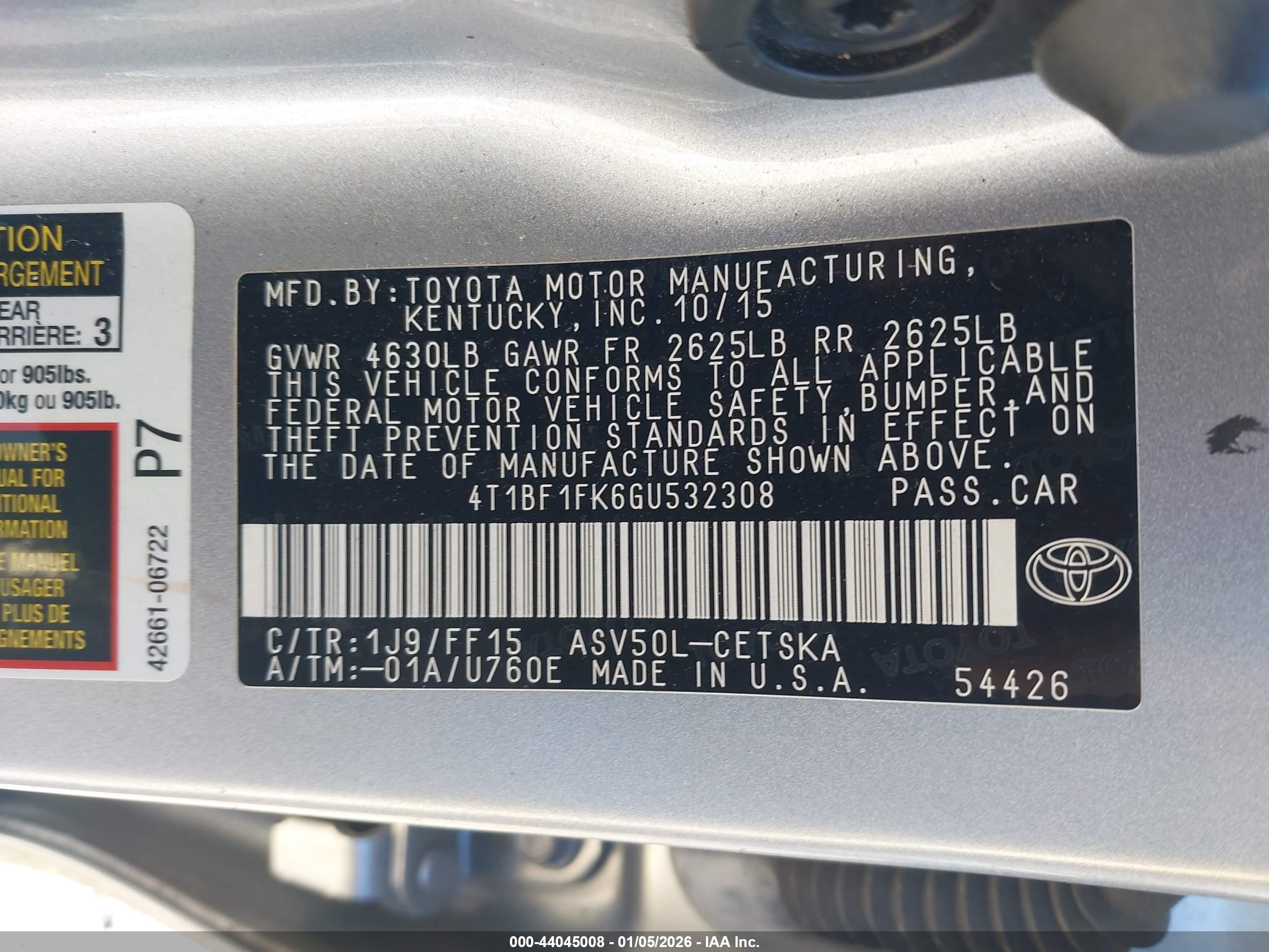 TOYOTA CAMRY image 9