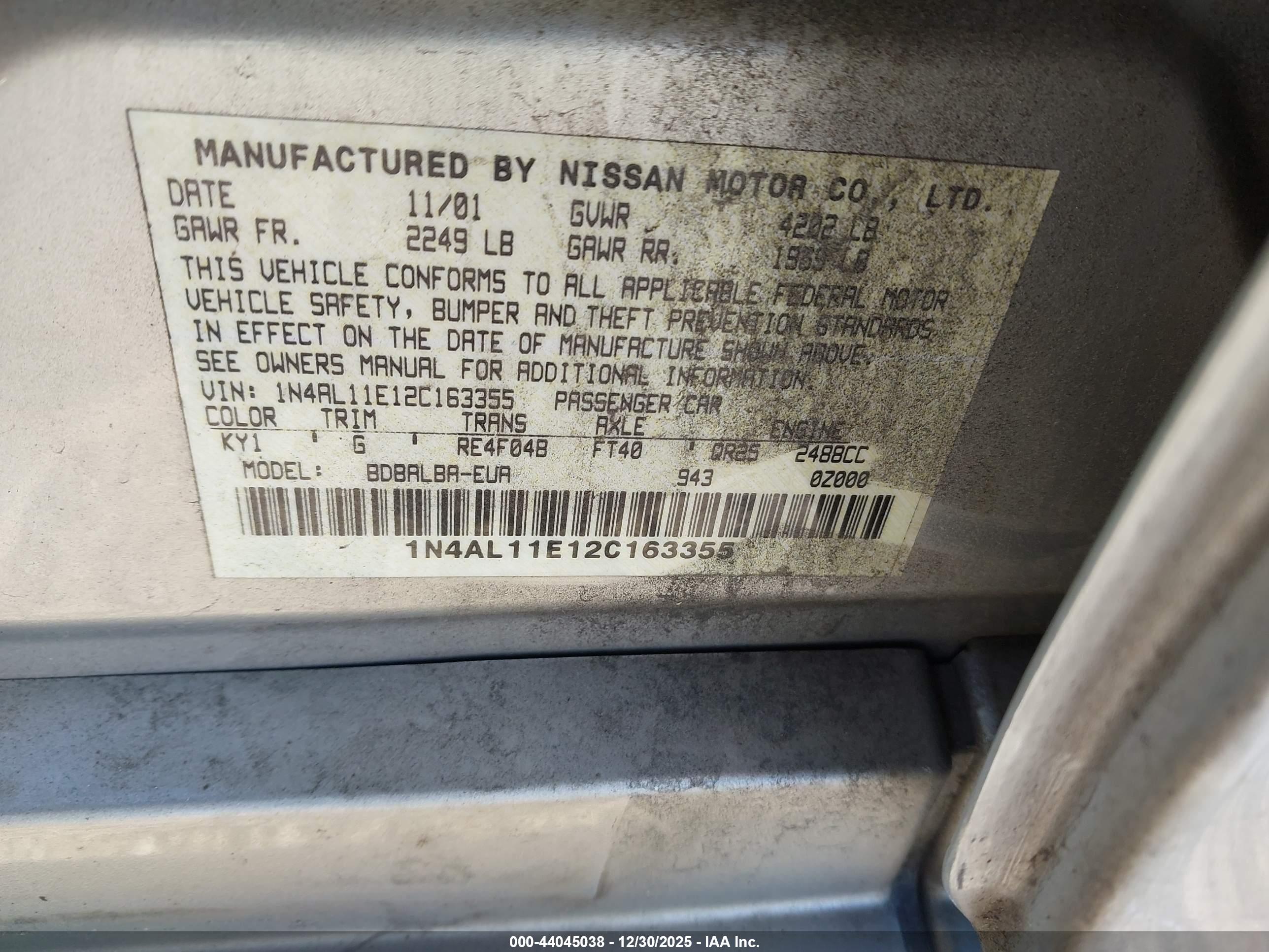NISSAN ALTIMA image 9