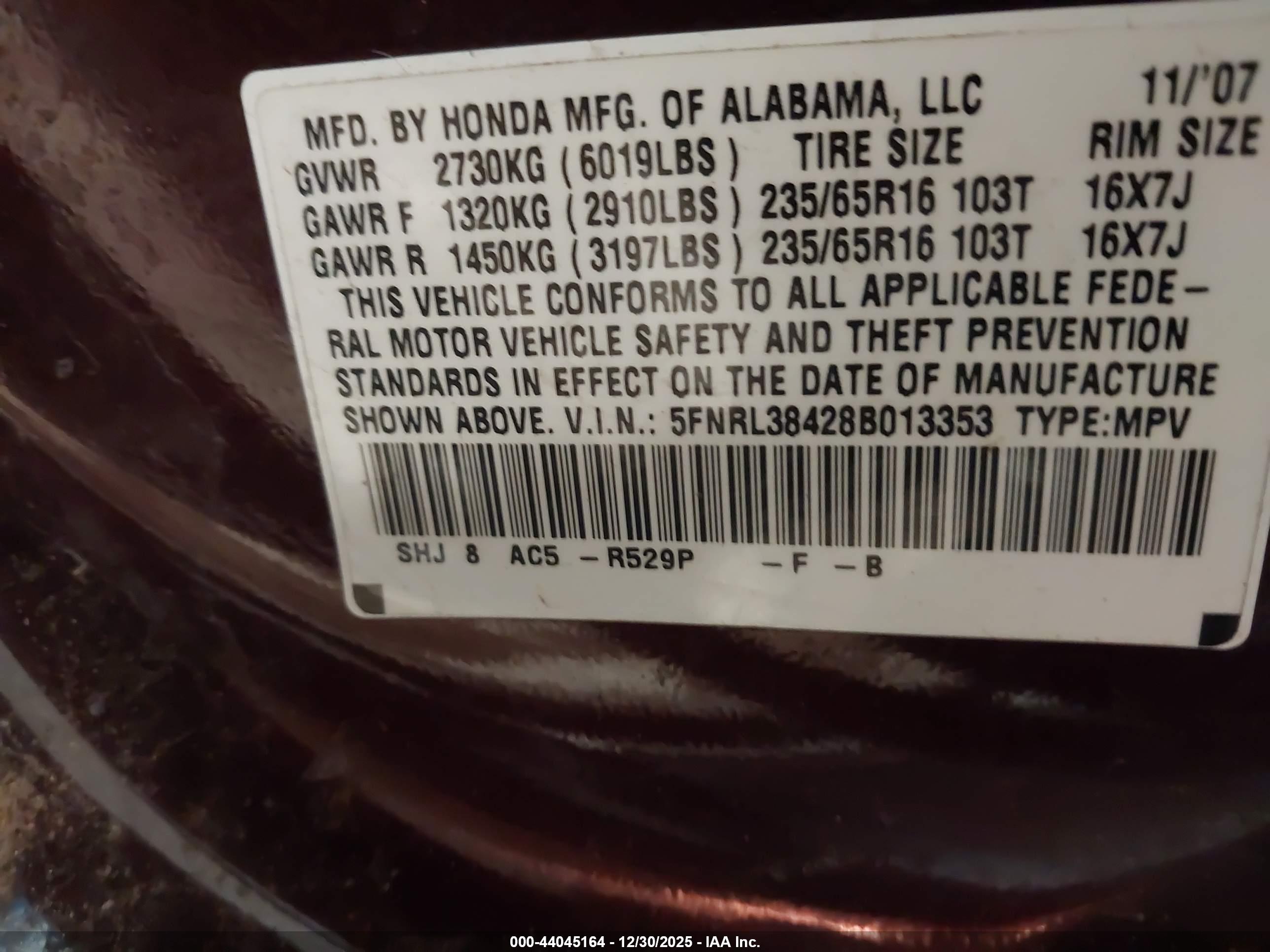 HONDA ODYSSEY image 9