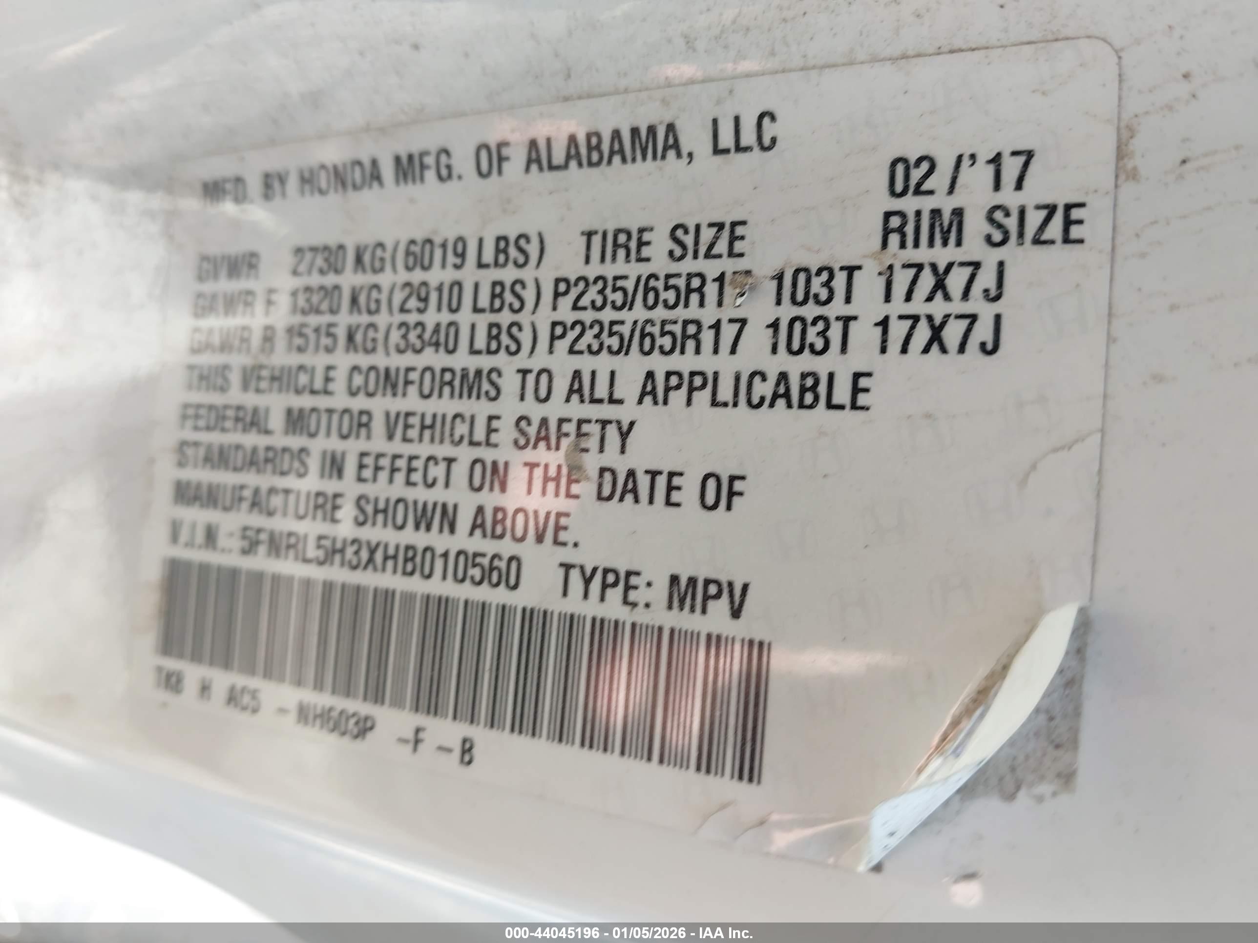 HONDA ODYSSEY image 9