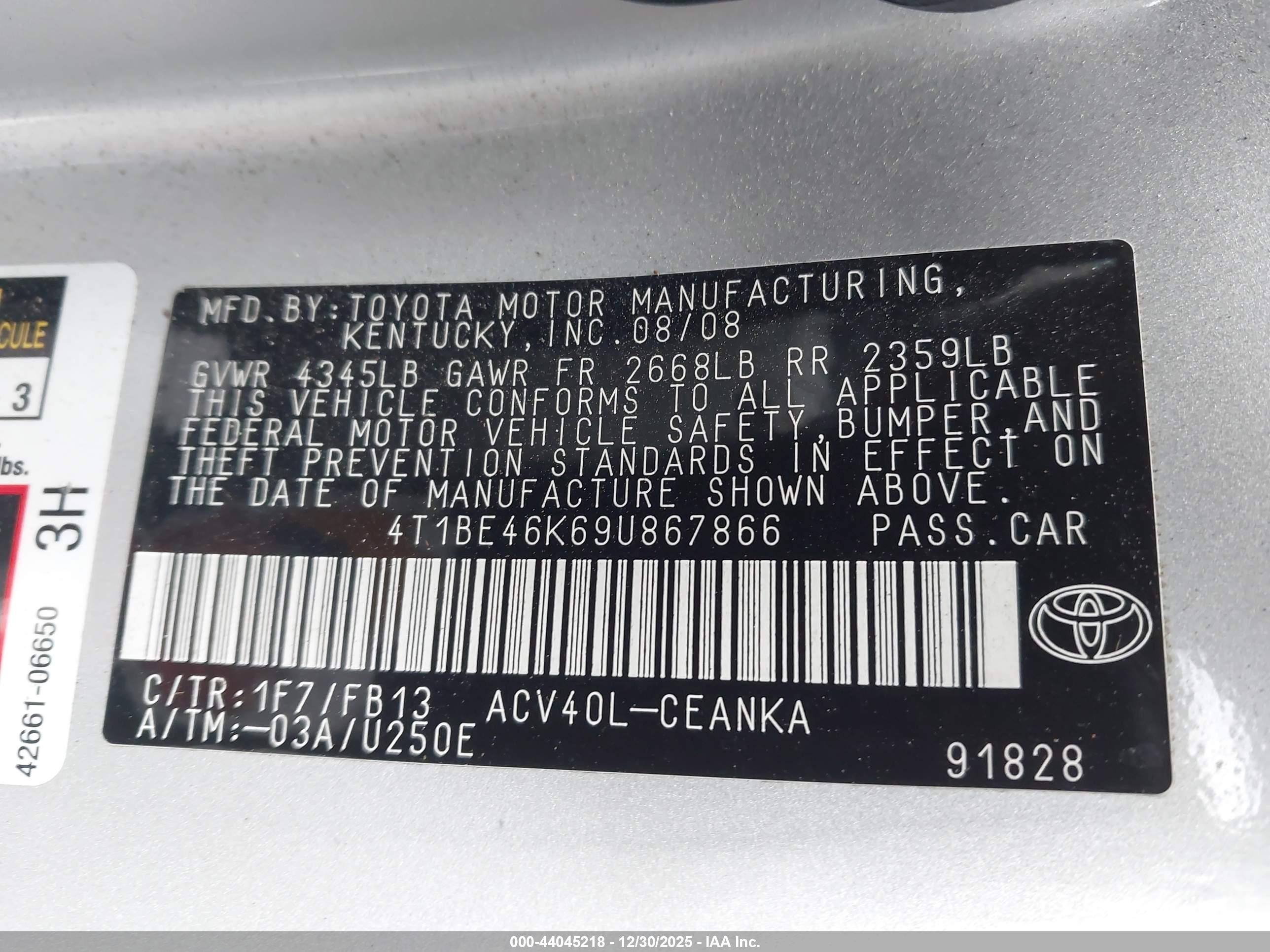 TOYOTA CAMRY image 9