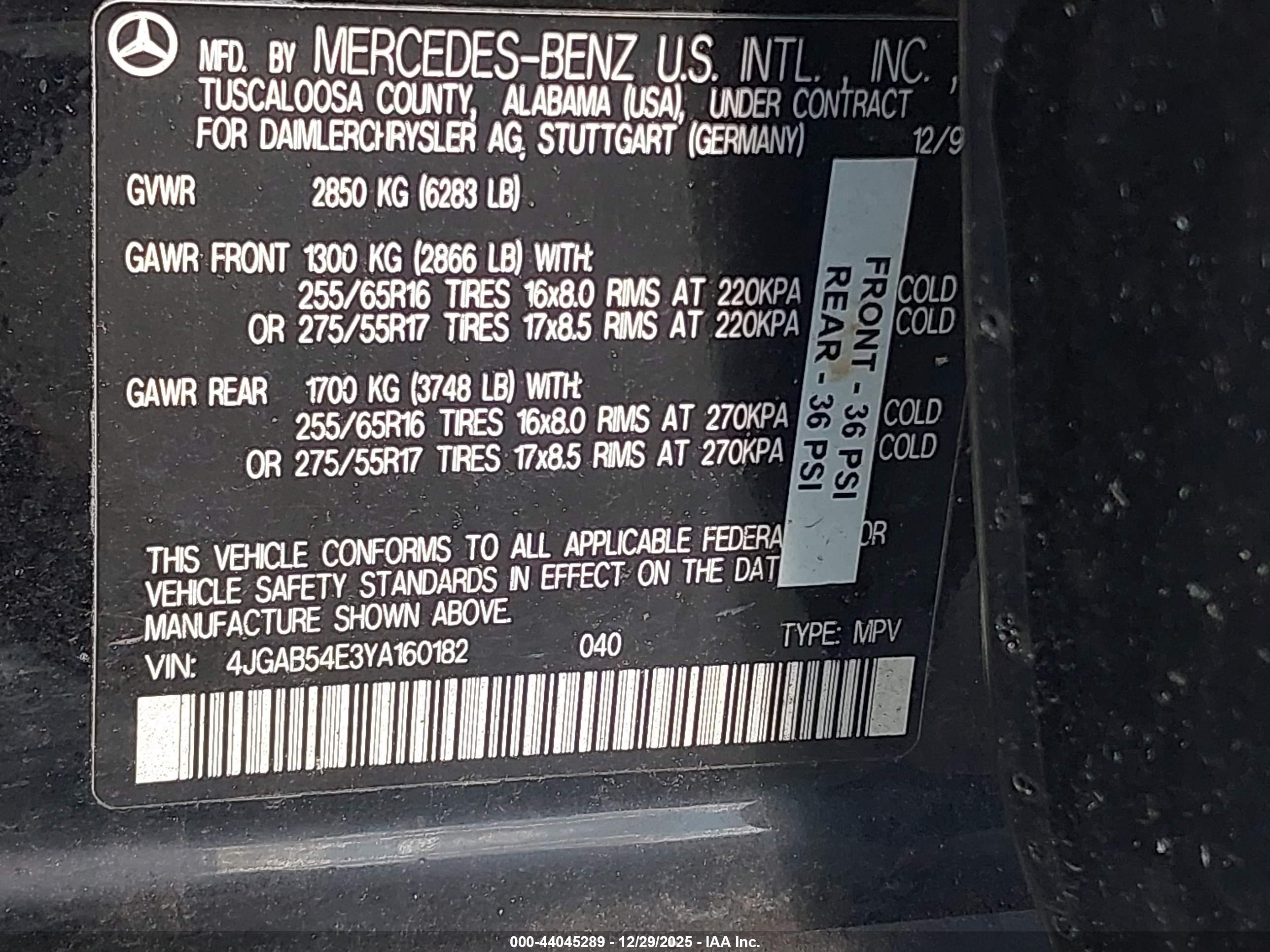 MERCEDES-BENZ ML image 9