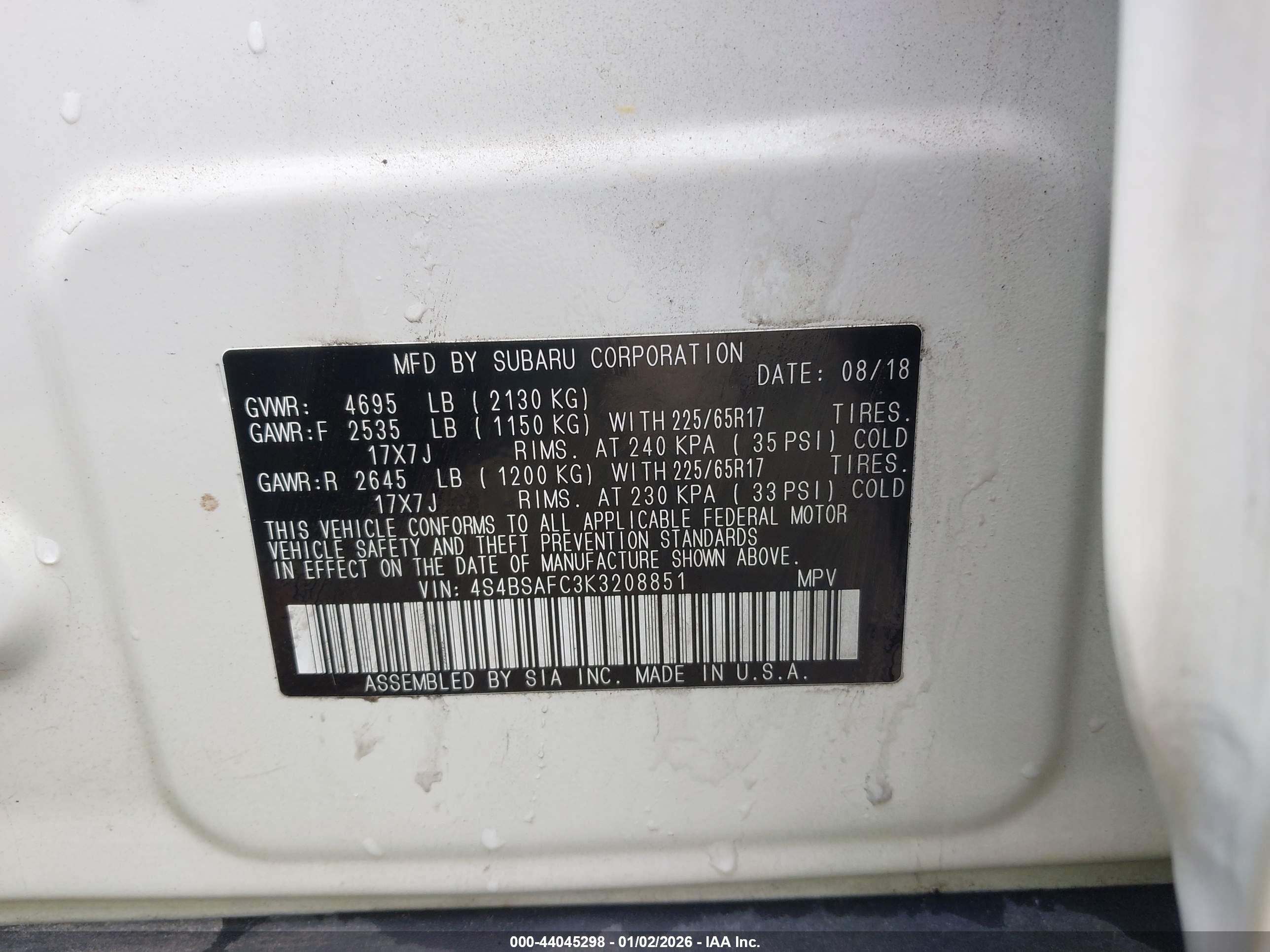 SUBARU OUTBACK image 9