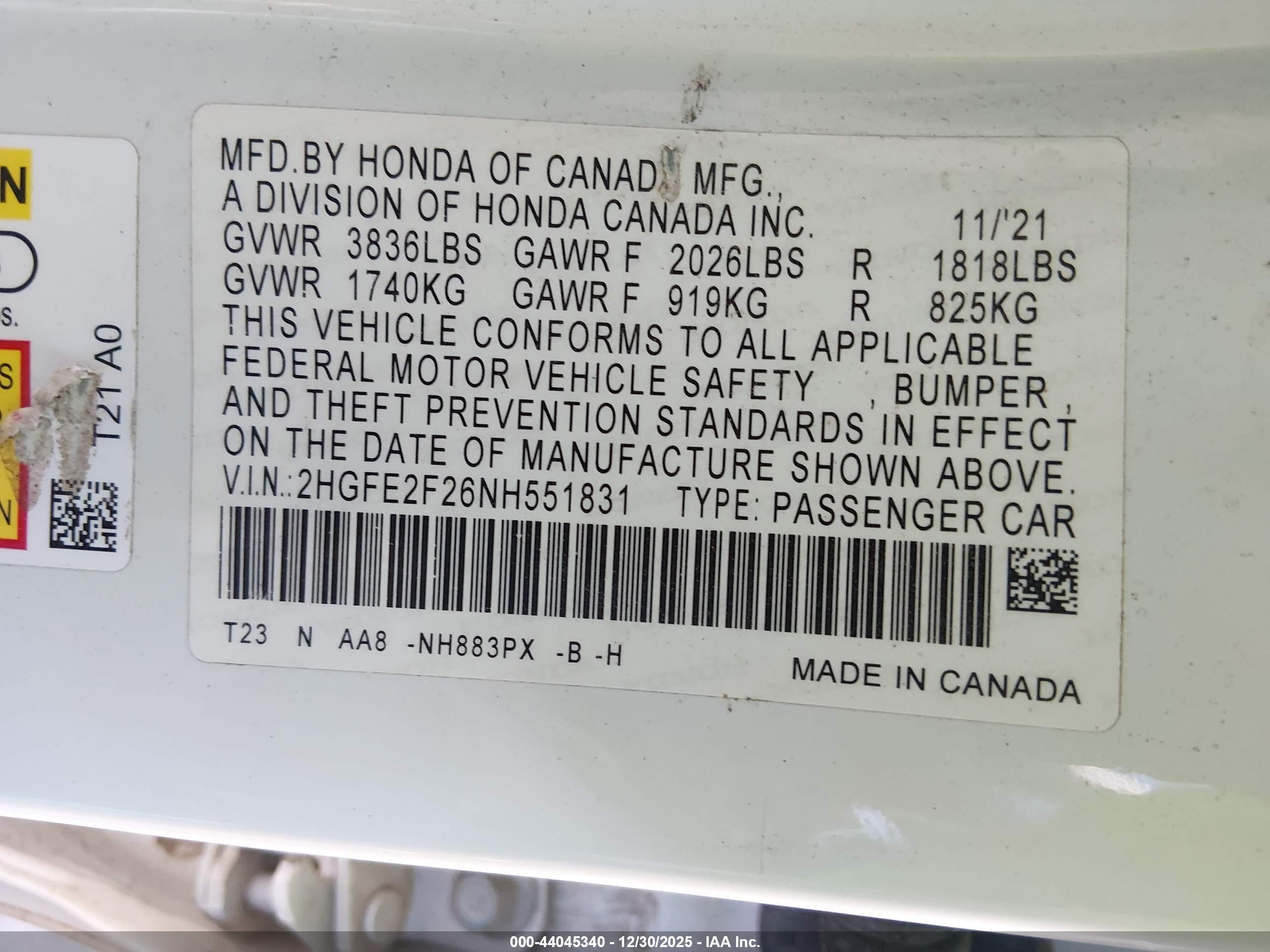 HONDA CIVIC image 9