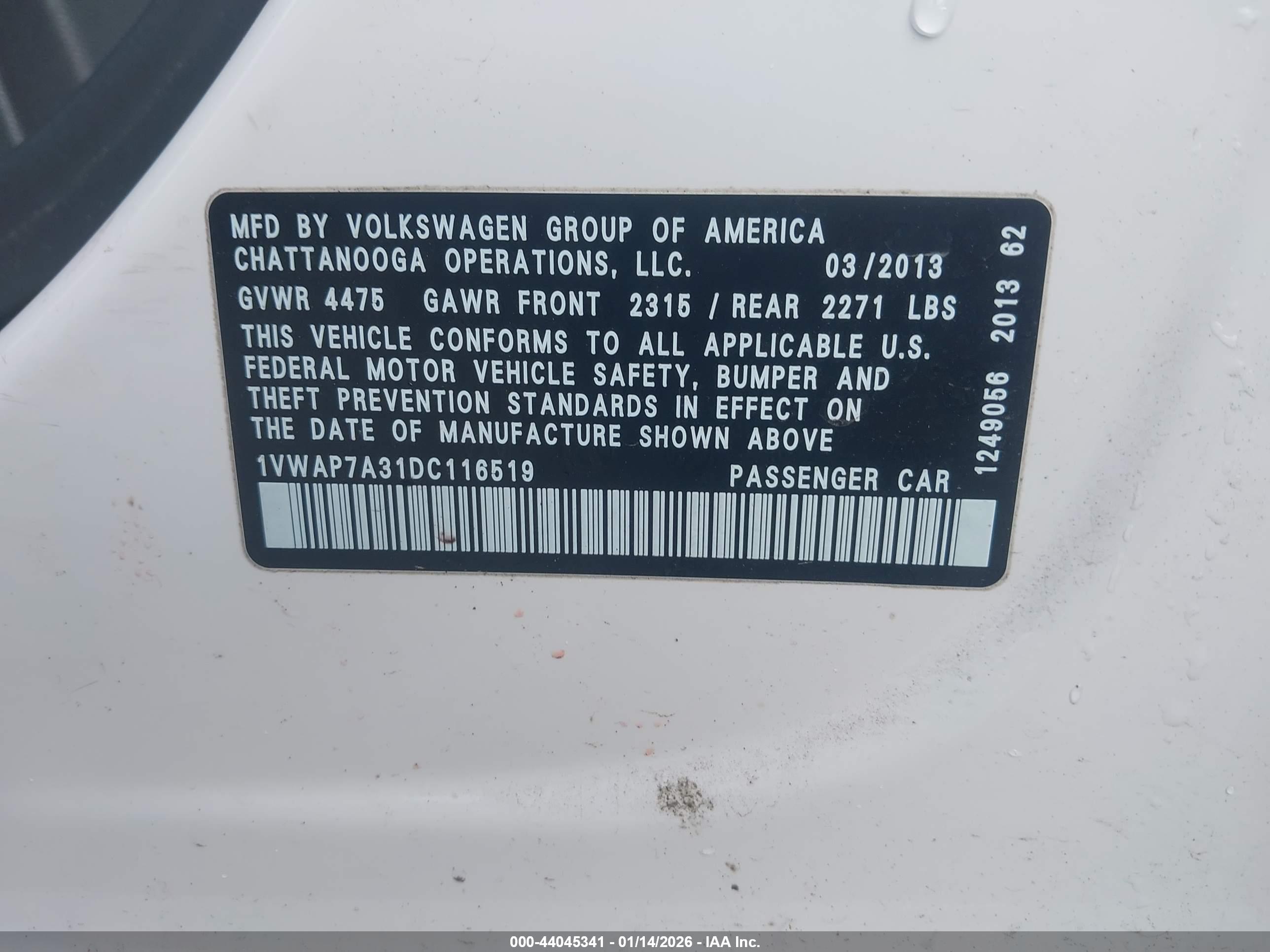 VOLKSWAGEN PASSAT image 9