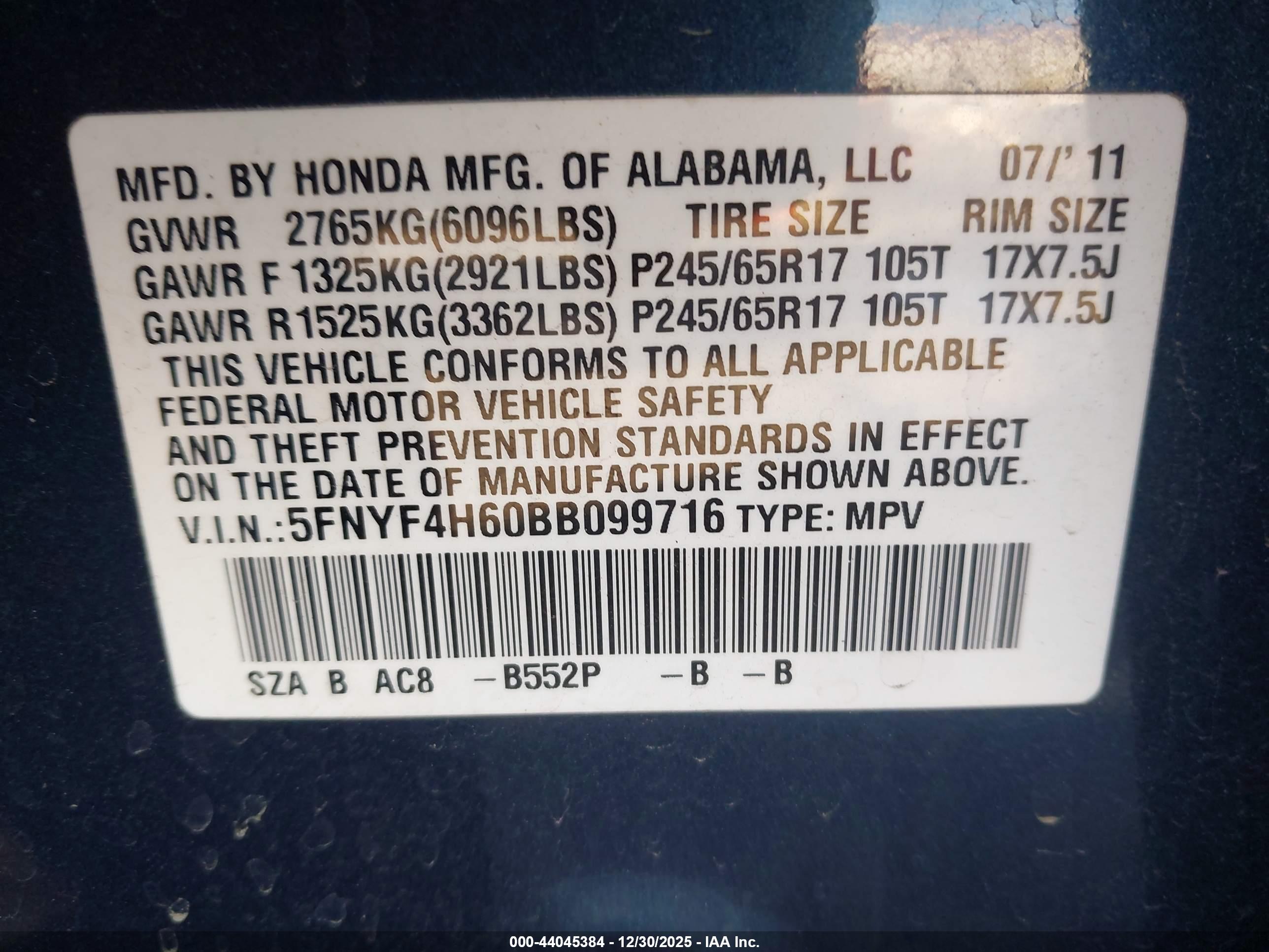 HONDA PILOT image 9