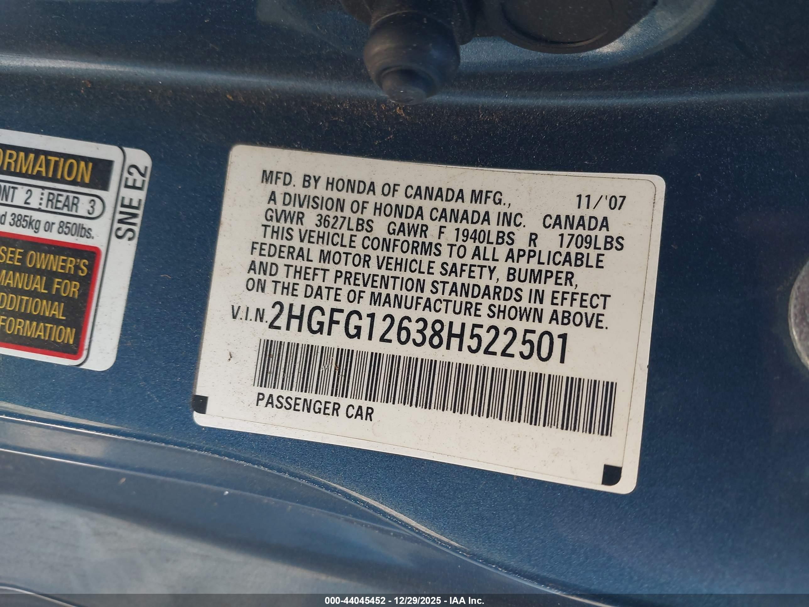 HONDA CIVIC image 9