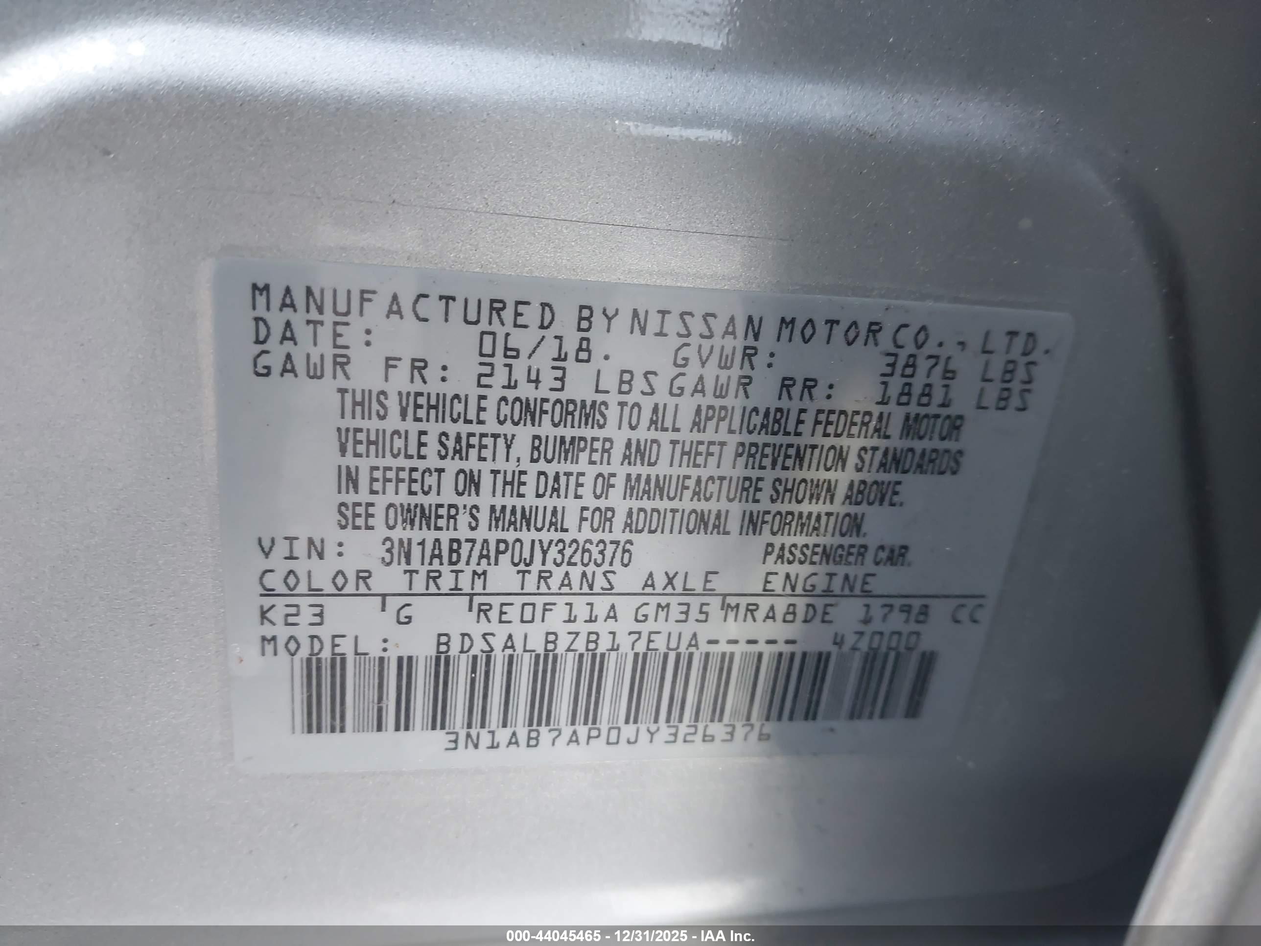 NISSAN SENTRA image 9